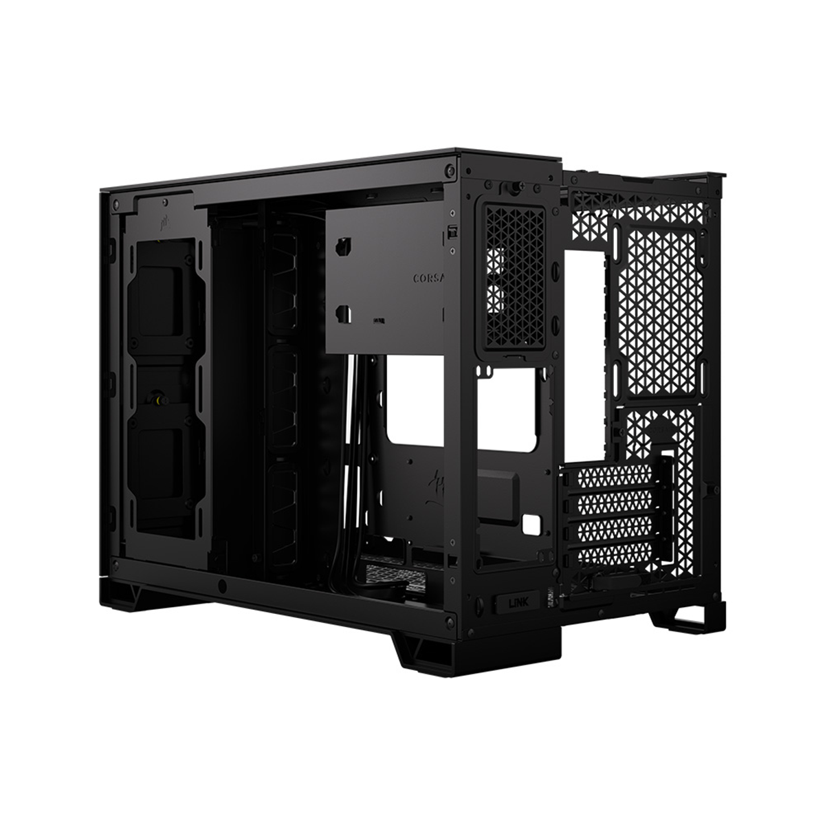 Corsair 2500X Mid Tower PC Case - Tempered Glass Side Panel, Black - Perfect for Gaming Rigs & High-Performance Computer Builds
