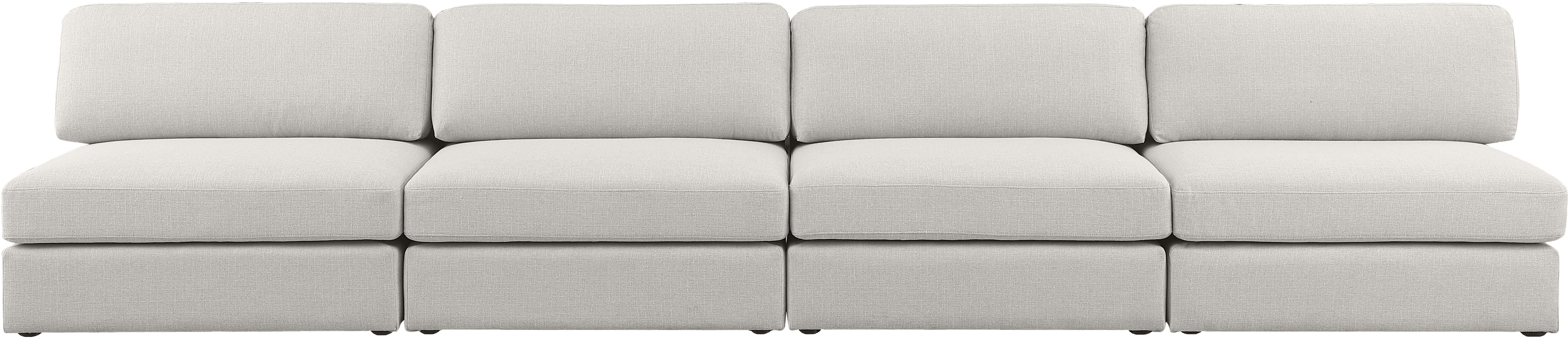Beckham Durable Linen Textured Fabric Modular Sofa - Modern Sectional Couch for Living Room, Lounge & Family Room Comfort