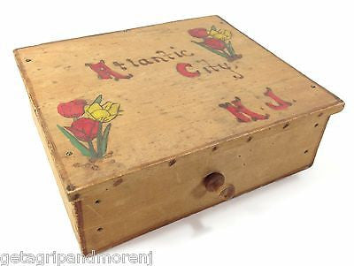 Hand Painted Wooden Jewelry Box with Drawer - Keepsake Trinket Storage for Necklaces, Rings & Earrings - Perfect for Gifts, Home Decor & Organizing Accessories in Atlantic City, NJ