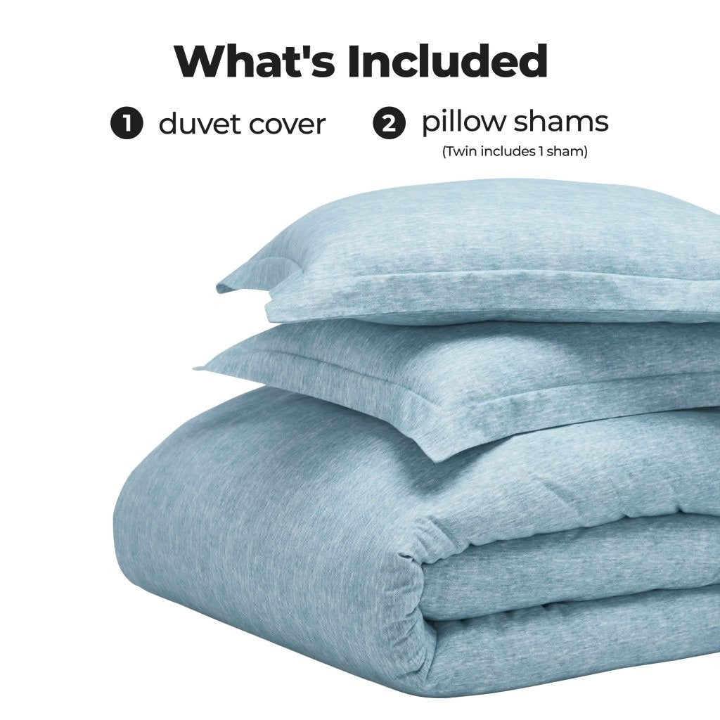 Soft Melange Flannel Cotton Two-Toned Brushed Duvet Cover Set - Cozy Bedding for Winter Nights & Guest Room Comfort