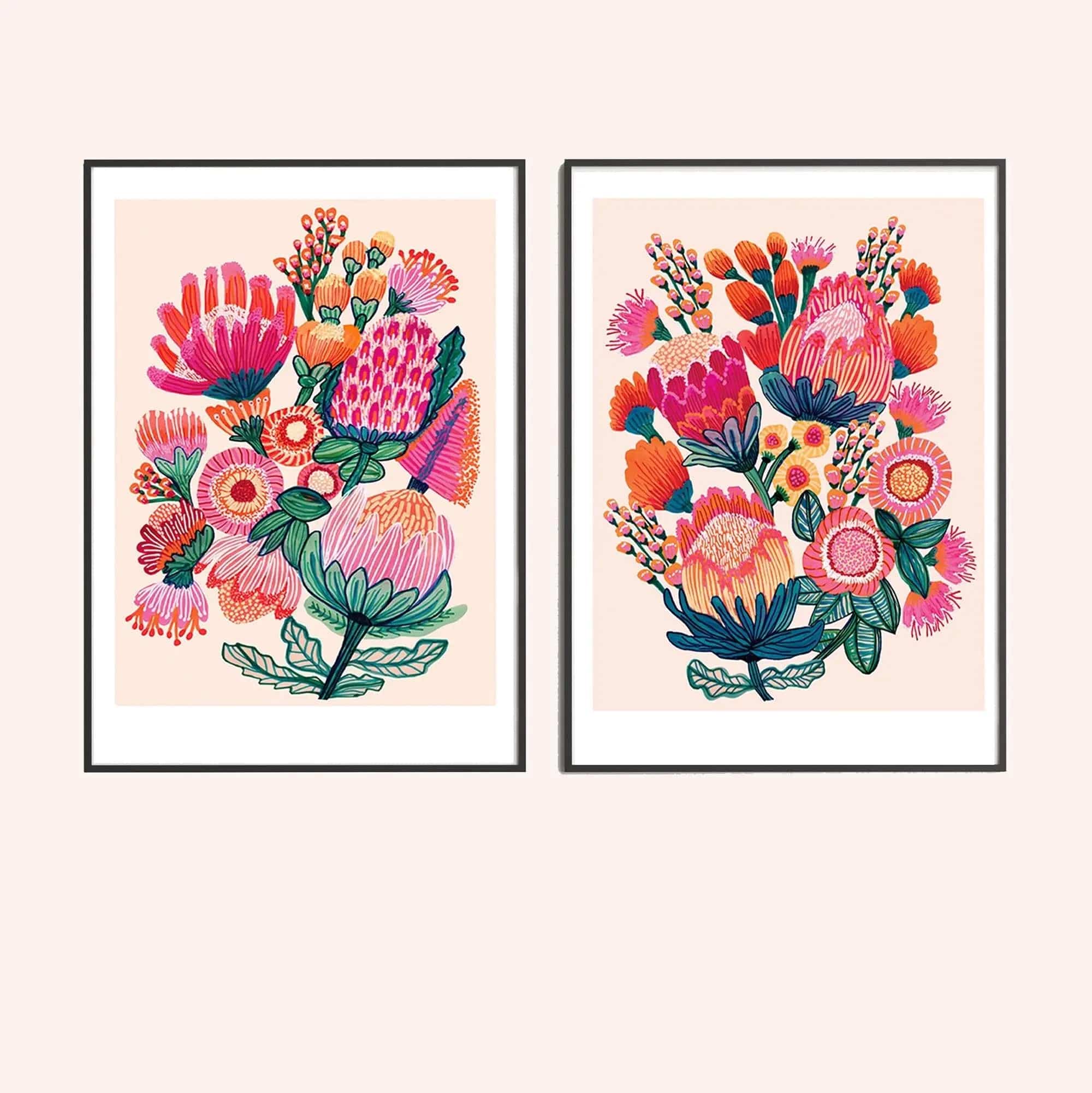 Australian Flowers Wall Art Prints - Stunning Floral Canvas Decor for Living Room, Bedroom & Office - Perfect for Home Decor & Gifts