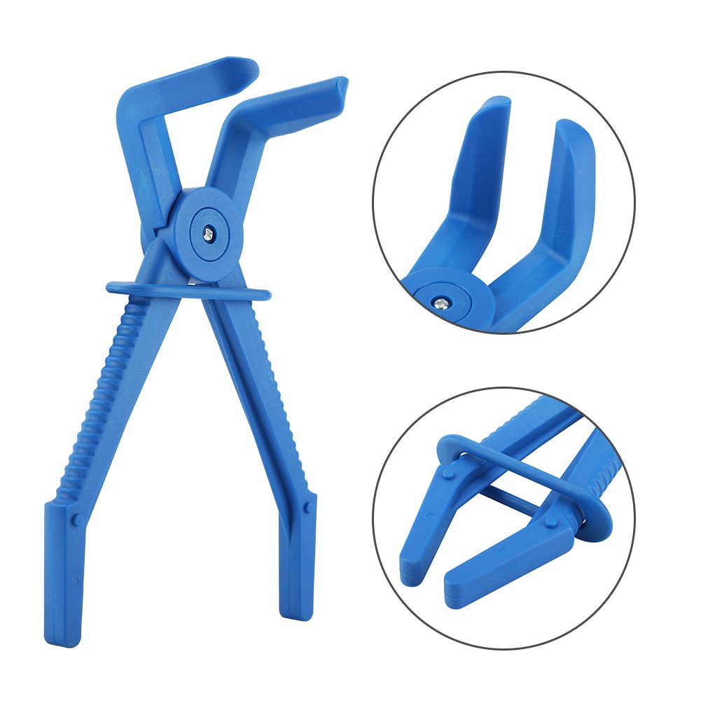 Flexible Hose Clamp Pliers 3-Piece Set - Fuel, Water & Brake Line Tool Kit (Blue) for Auto Repair