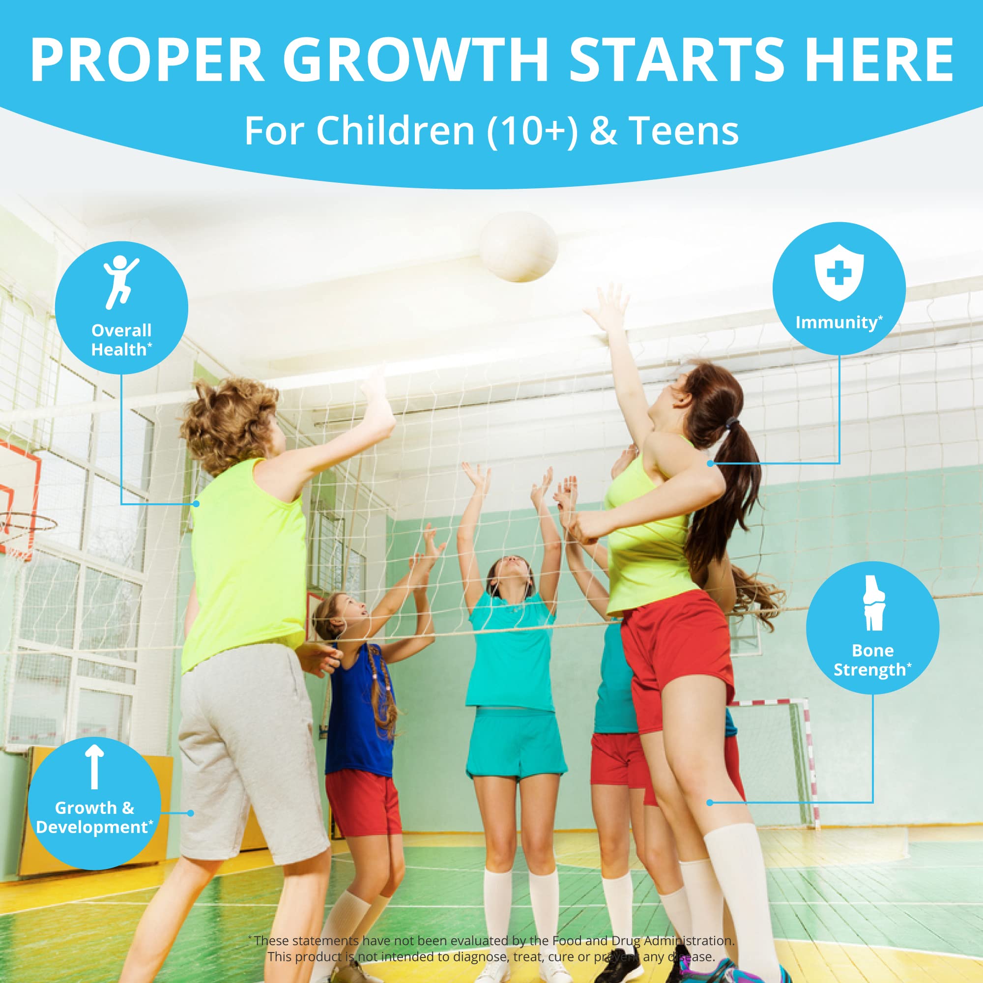 NuBest Tall 10+ Height Growth Supplement & Doctor Plus for Kids and Teens - Natural Growth Capsules with Calcium & Vitamins for Bone Health, Height Booster & Immune Support - Perfect for Active Children, Teen Athletes & Growing Teens