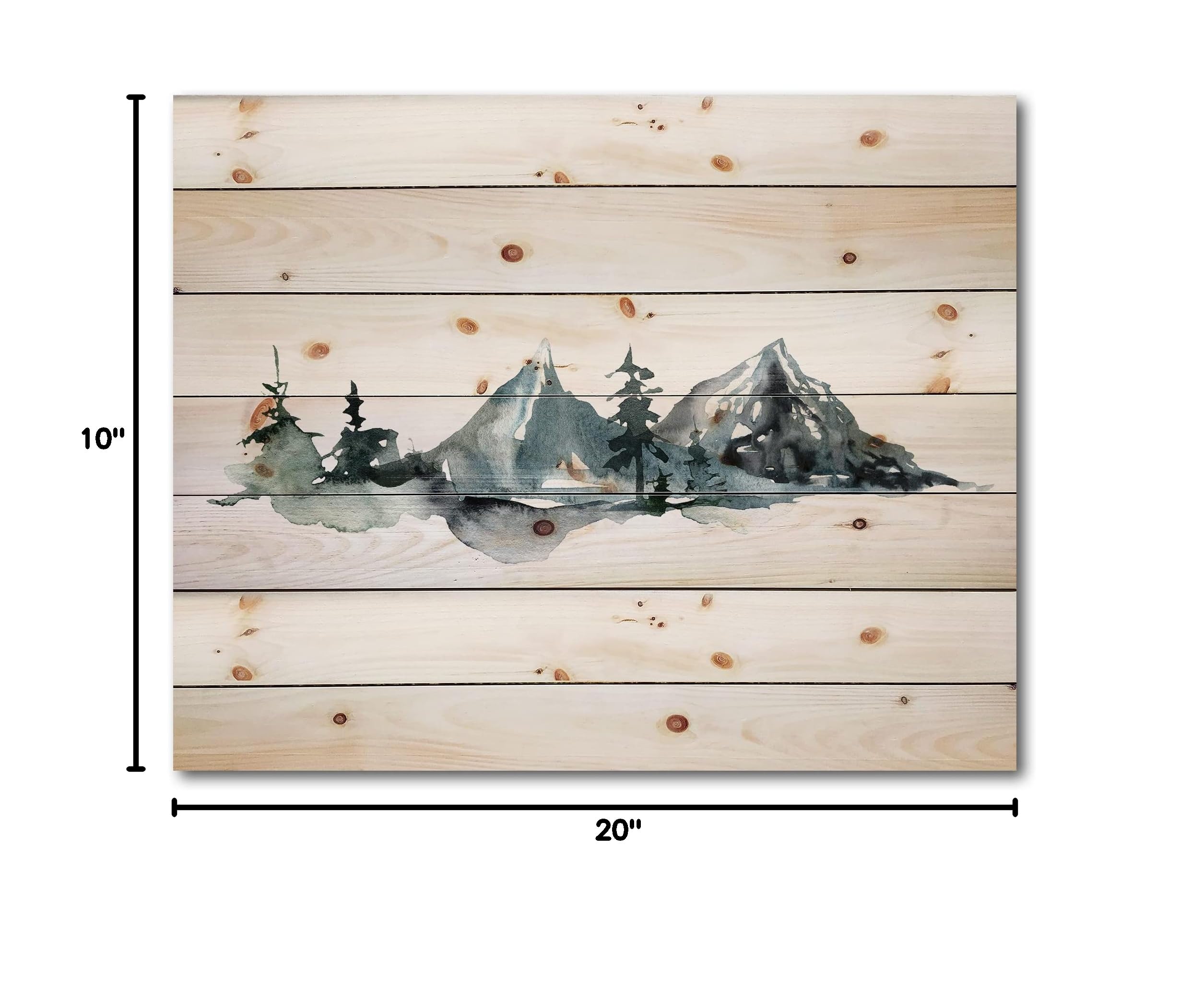Minimalist Winter Forest Wood Wall Art - Modern Pine Decor for Living Room