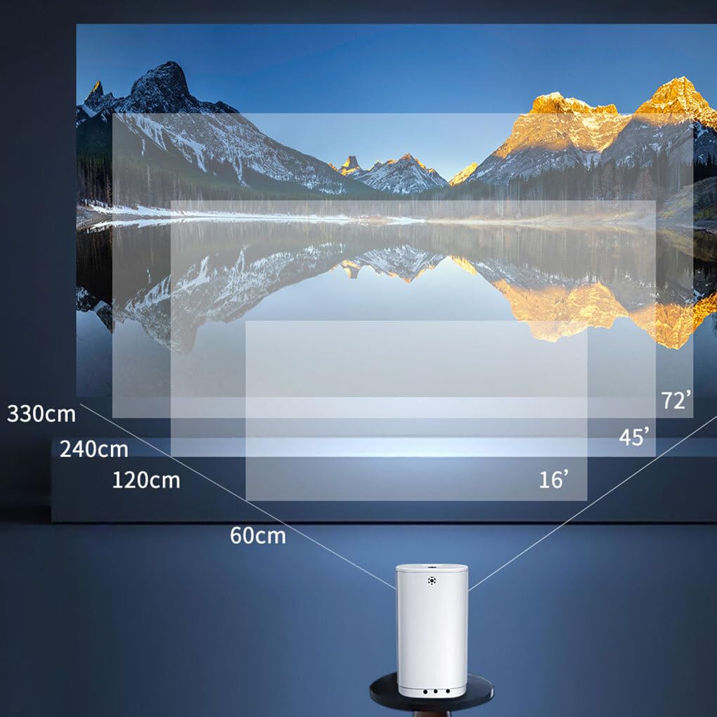 Portable Mini Projector - Compact Wireless Movie Projector for Home Theater, Outdoor Camping & Travel | ABS Material, Easy Streaming, Blue