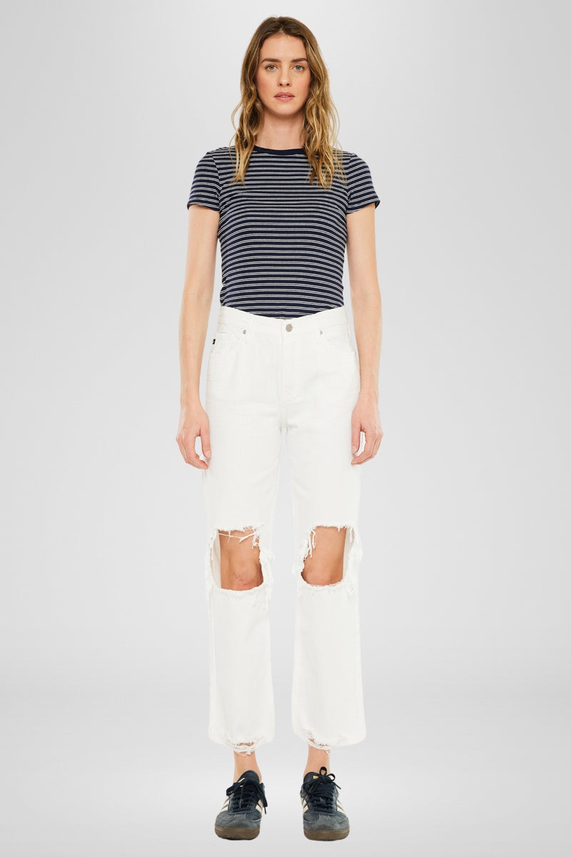 Blakely High Rise Straight Leg Jeans for Women - Stretchy Denim Pants, Comfortable & Flattering Fit - Perfect for Casual Wear, Office, and Date Night