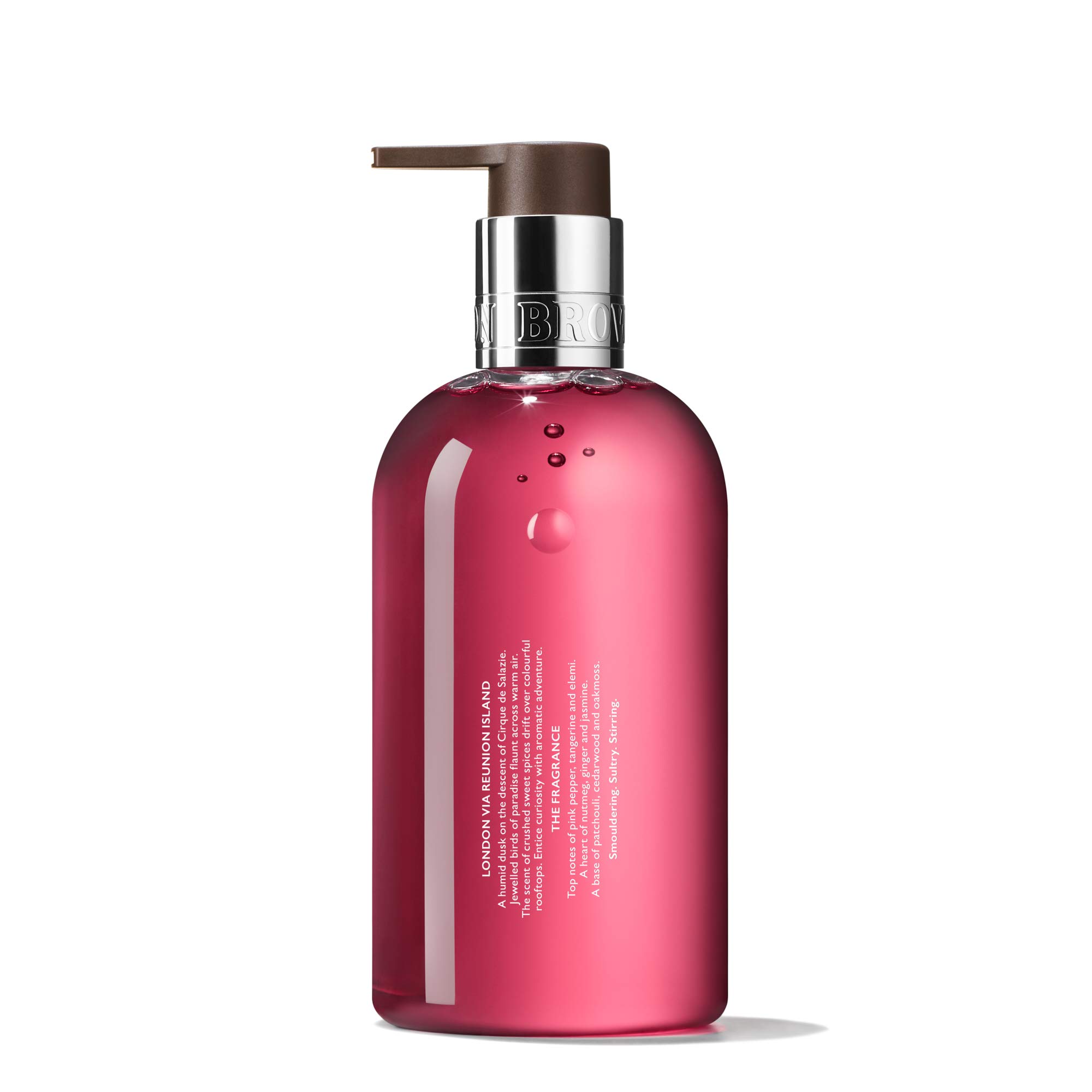 Molton Brown Fiery Pink Pepper Fine Liquid Hand Wash 300ml - Luxurious Foaming Hand Soap for Bathroom & Kitchen - Perfect for Home, Spa, and Hotel Use