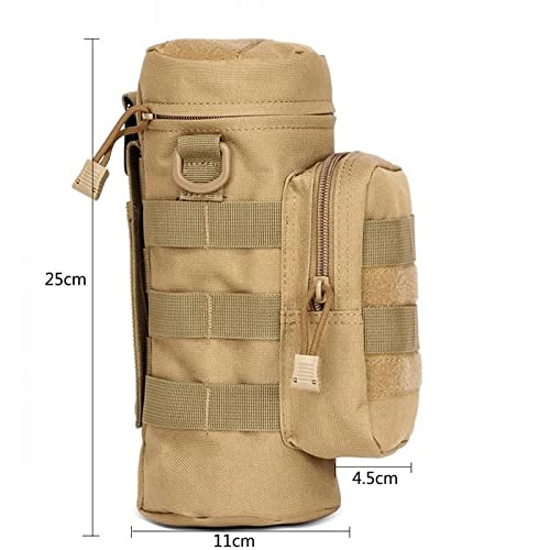 Tactical MOLLE Water Bottle Pouch - Military Grade Hydration Carrier for Hiking, Camping & Outdoor Adventures - Compatible with Waist Belts & Shoulder Straps (Green)
