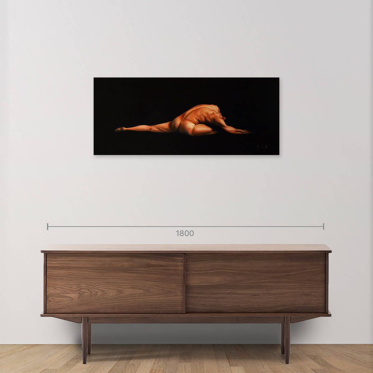 Horizontal Nude Oil Painting - Elegant Wall Art for Living Room, Bedroom & Office Decor