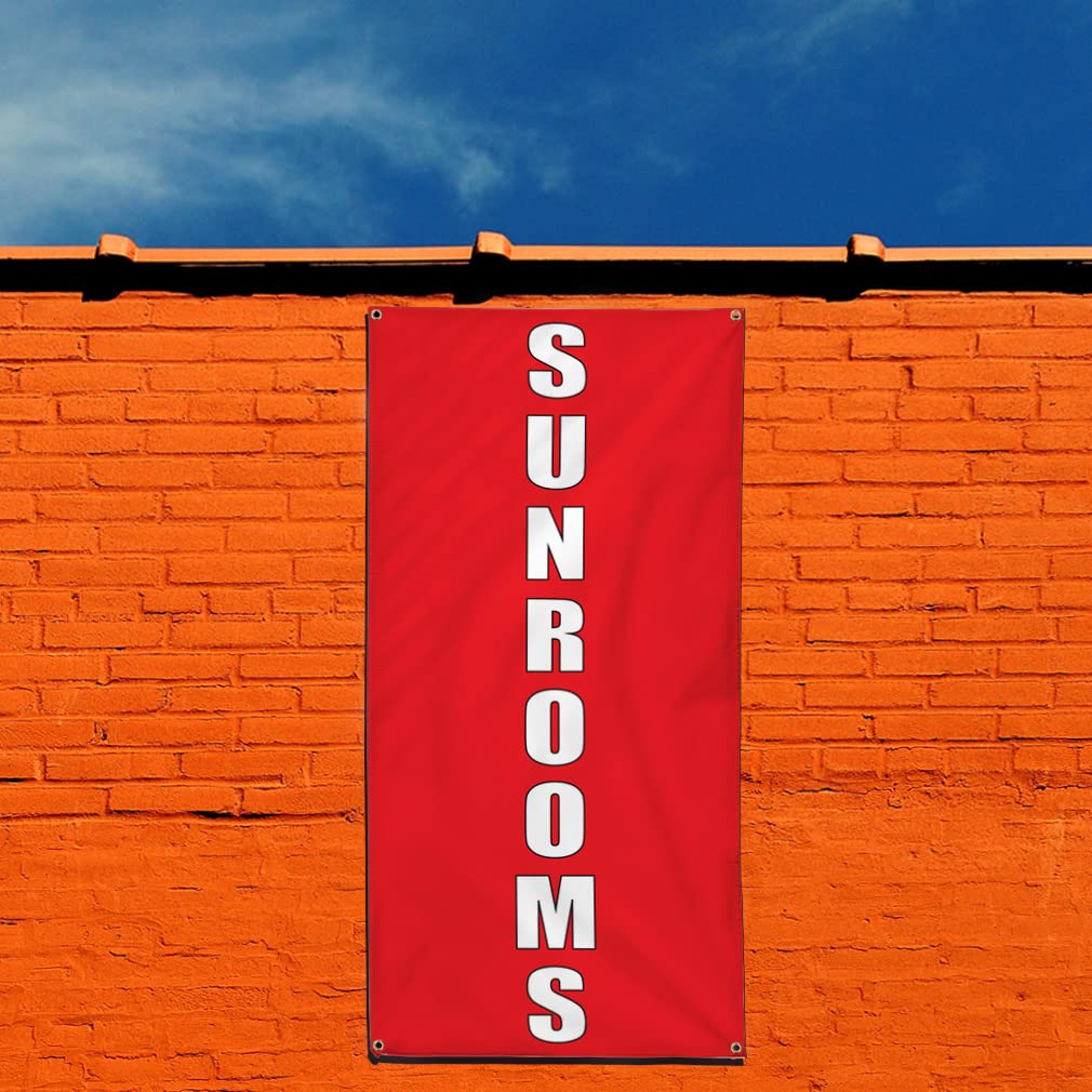 Custom Vertical Vinyl Banner - 96x48 Inches Weatherproof Outdoor Sign with 8 Grommets | Perfect for Sunrooms, Home Remodeling, Business & Industrial Yard Signs | Multiple Sizes Available for Commercial & Residential Use