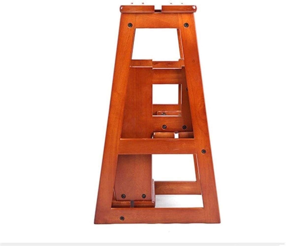 3-Step Foldable Wooden Step Stool for Home, Library, and Kitchen - Multifunctional Ladder Stool with Non-Slip Surface - Perfect for Reaching High Shelves, Organizing, and Home Decor