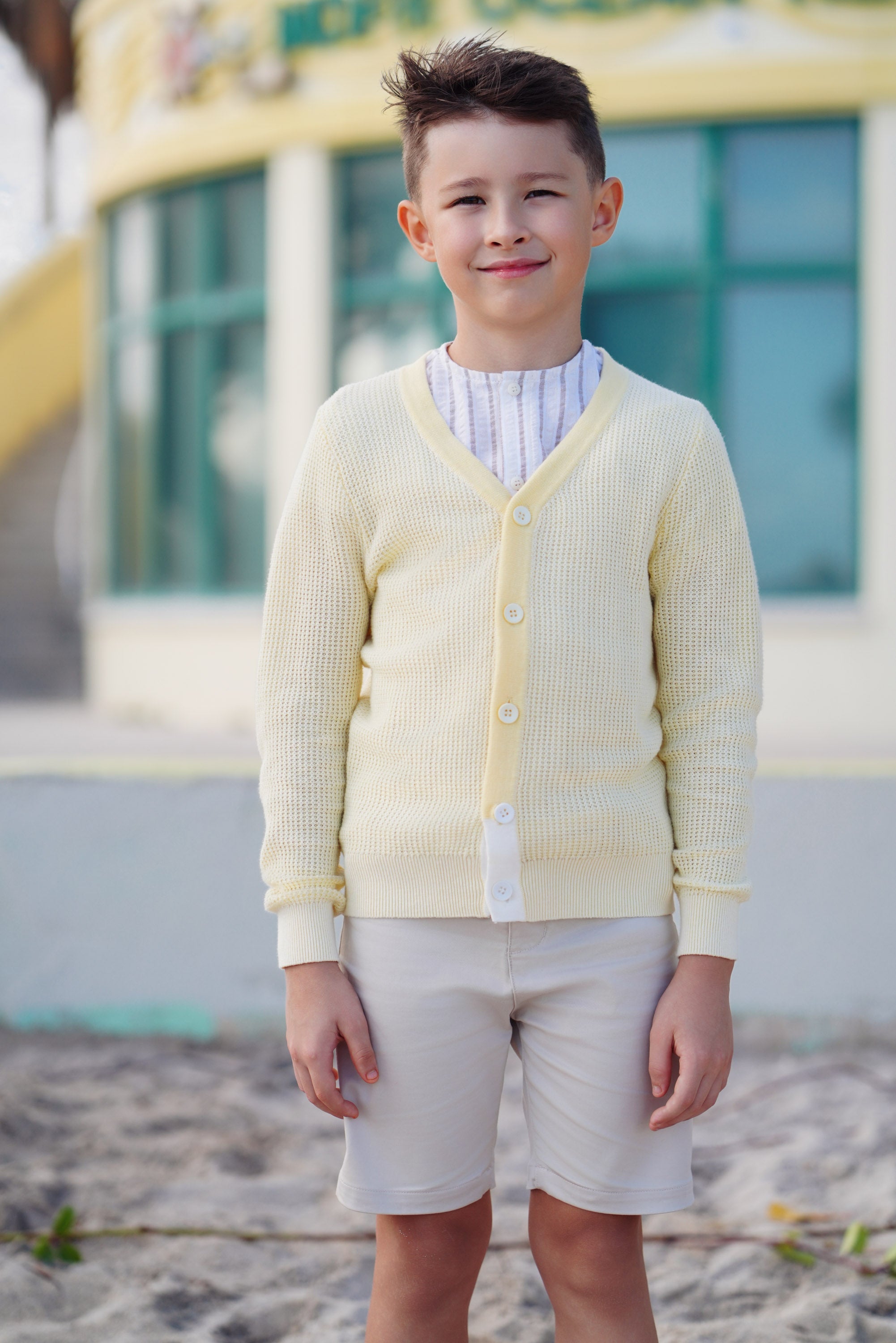 Motu Women's Pale Yellow Cardigan - Soft Knit Open Front Sweater for Casual Wear, Office & Fall Outfits