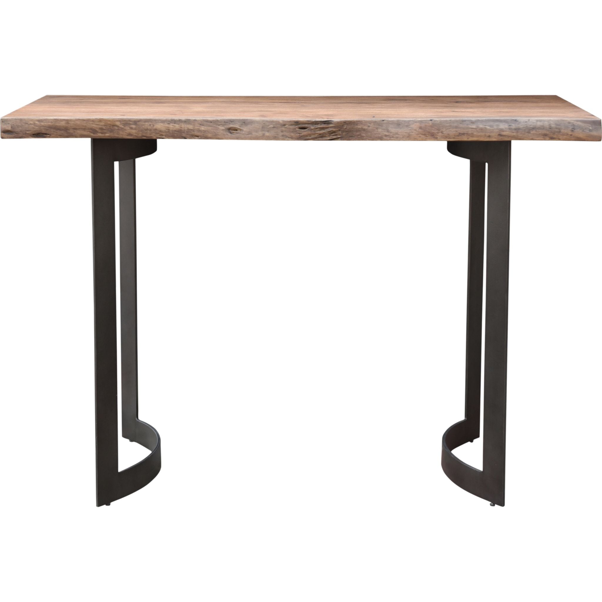 Bent Bar Table - Modern Smoked Glass Top Bar Table for Kitchen, Dining Room, or Lounge - Perfect for Entertaining and Small Spaces (Model: 1564560K)