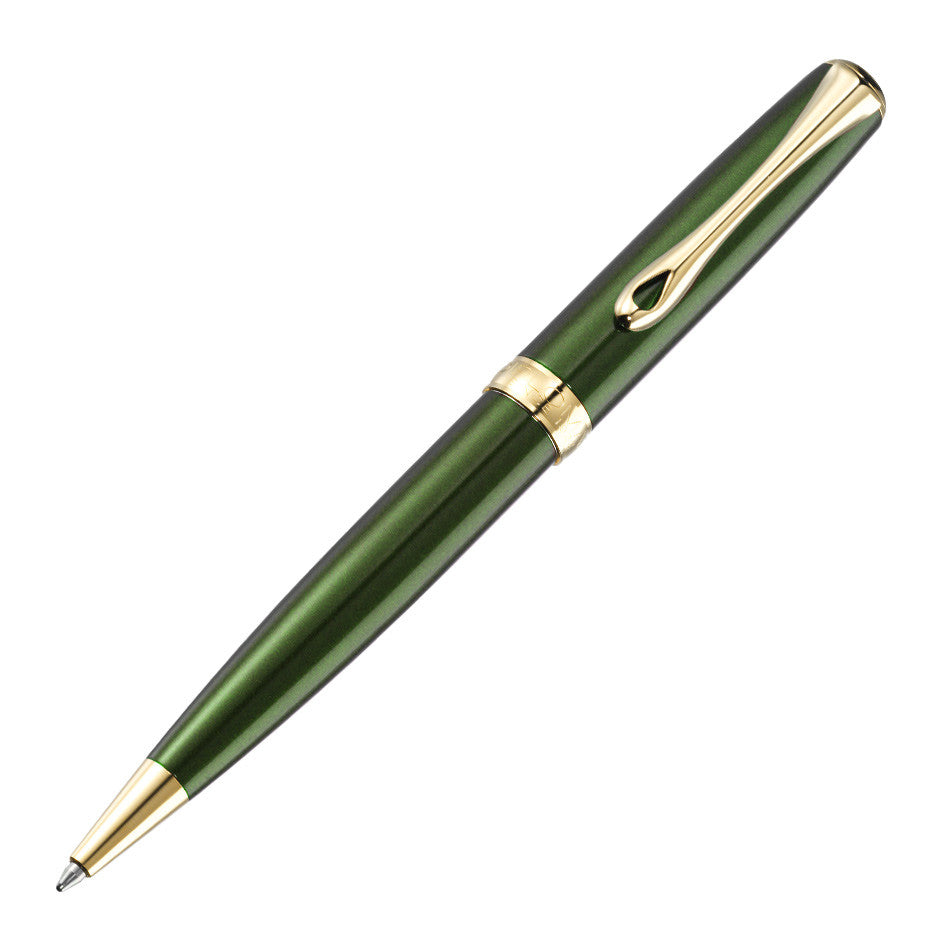 Diplomat Excellence A2 Green Ballpoint Pen with Gold Trim - Premium Writing Instrument for Business Professionals & Gift Giving