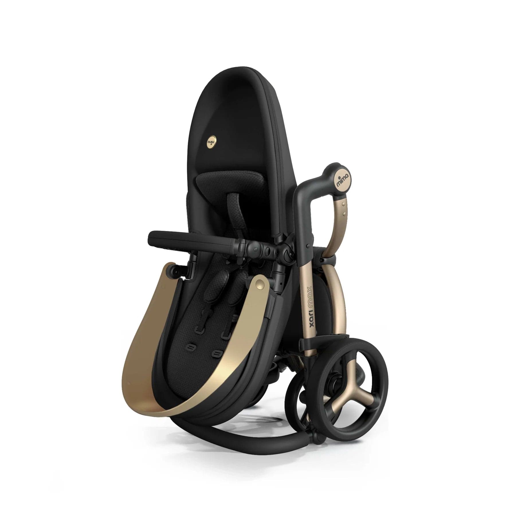 Mima Xari Black & Gold Luxury Stroller - Special Edition for Newborns & Toddlers | Perfect for Urban Travel, Shopping & Family Outings