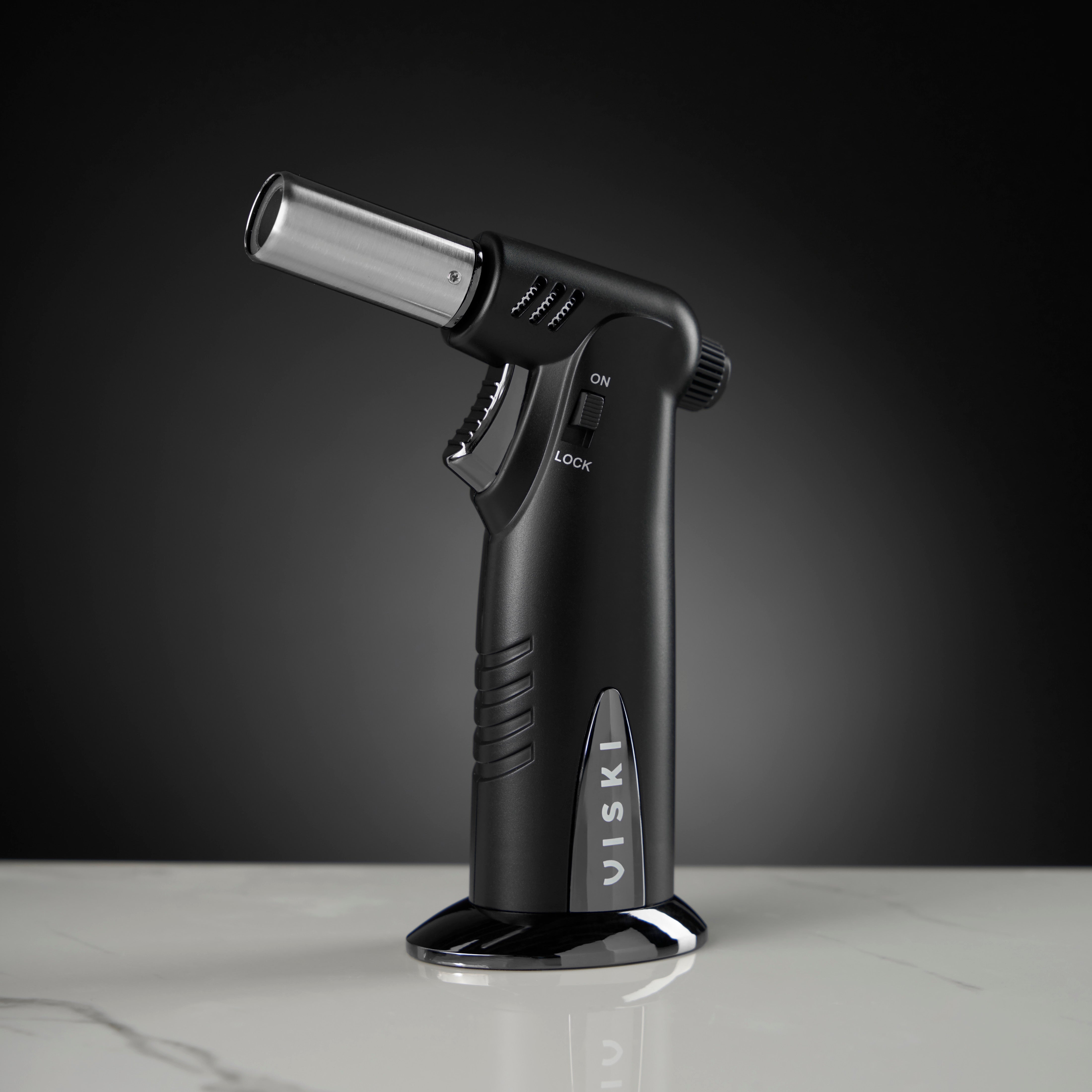 Professional Butane Culinary Torch for Cooking, Baking & Desserts - Alchemi Bartender's Torch - Perfect for Crème Brûlée, Seared Steak & Cocktail Garnishing