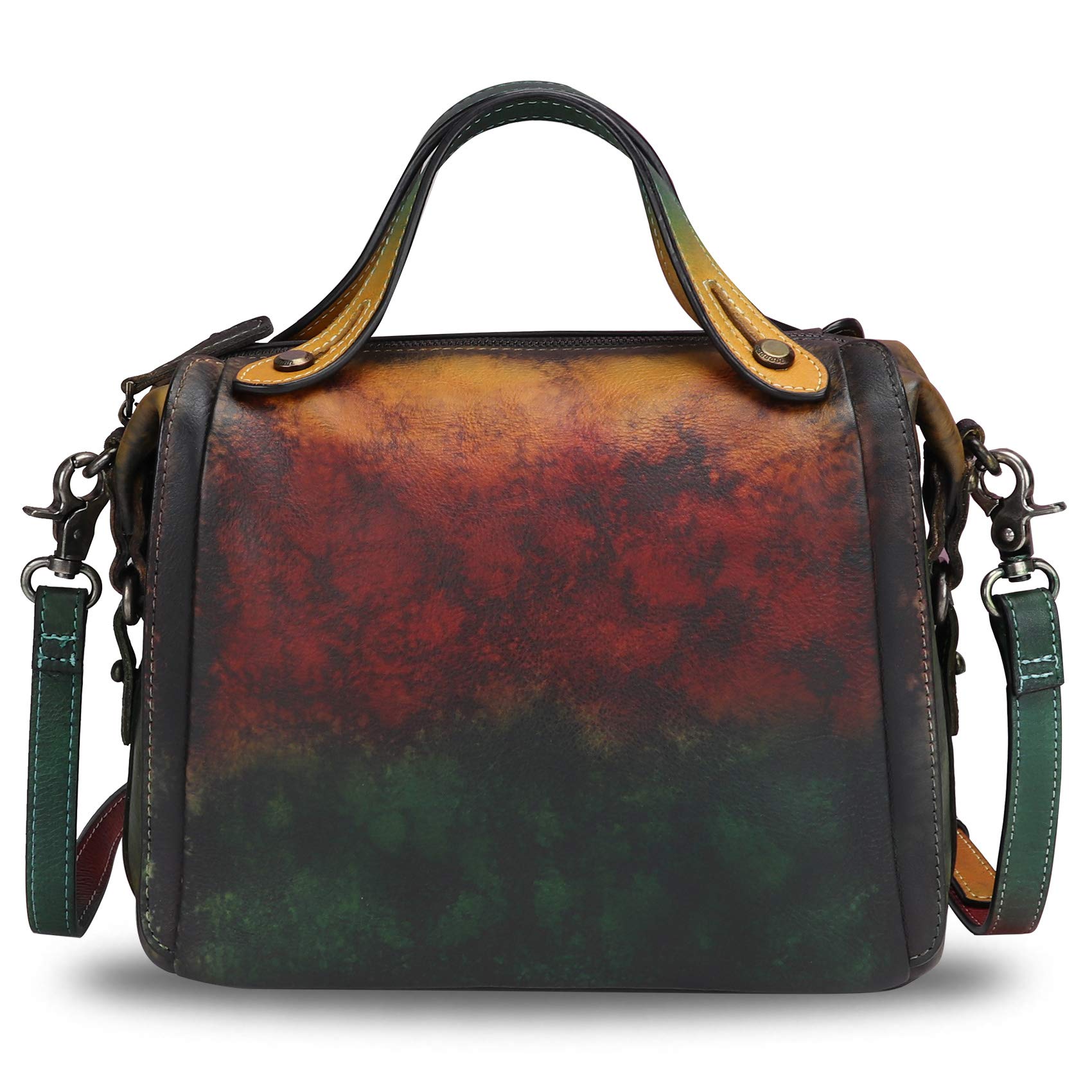 Genuine Leather Satchel Purse for Women - Vintage Handmade Top Handle Handbag with Adjustable Crossbody Strap | Perfect for Work, Travel & Everyday Use