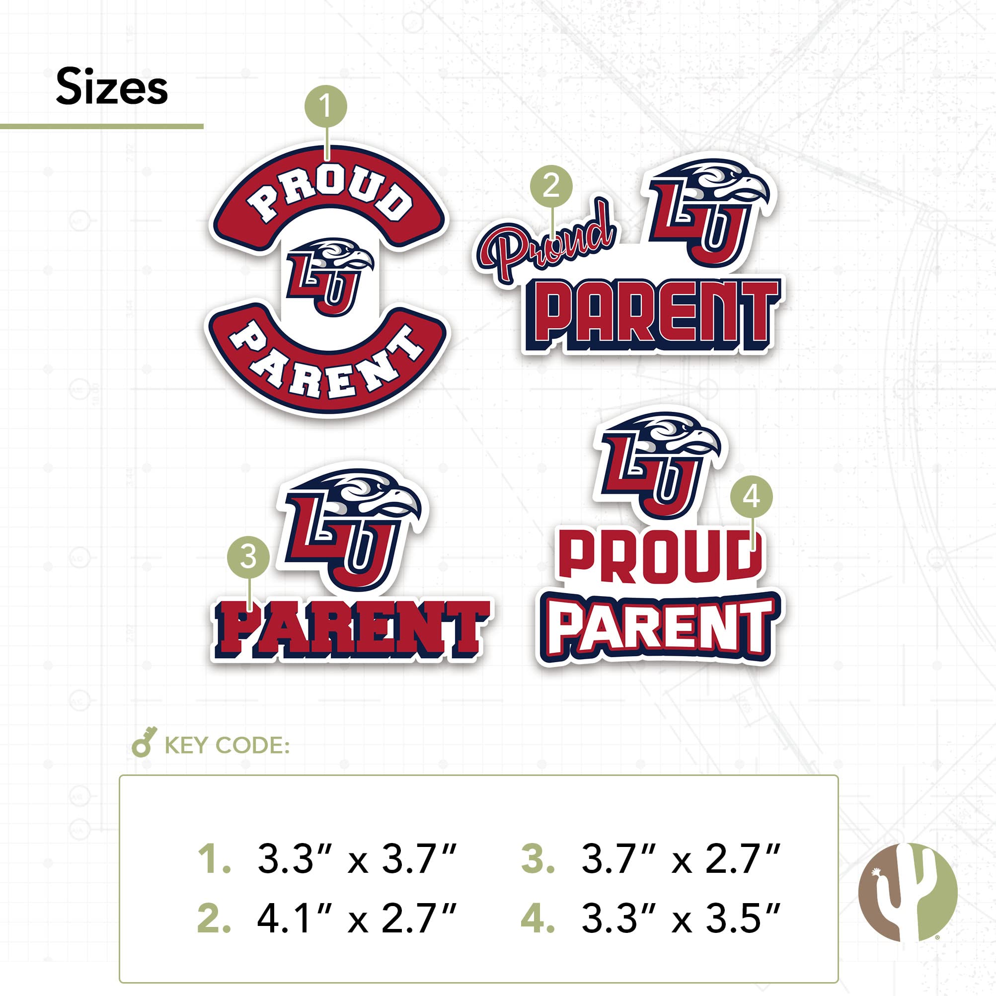 Desert Cactus Liberty University Vinyl Decal Stickers - Flames Design for Laptop, Water Bottle, Car & Scrapbook - Perfect for Proud Parents, Students & Alumni - Great for School Spirit, Gifts & Personalization