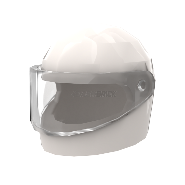 LEGO Minifigure Accessory - White Motorcycle Helmet with Visor [2446] for Kids & Collectors - Perfect for LEGO City, Star Wars & Custom Minifigure Displays