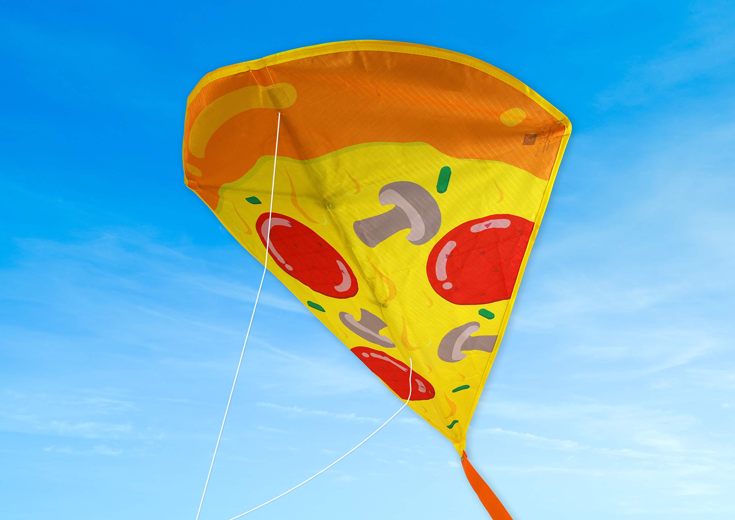Fat Free Games - Pizza Kite | Fun Family Outdoor Activity Toy for Kids & Adults | Perfect for Beach, Park, and Backyard Play