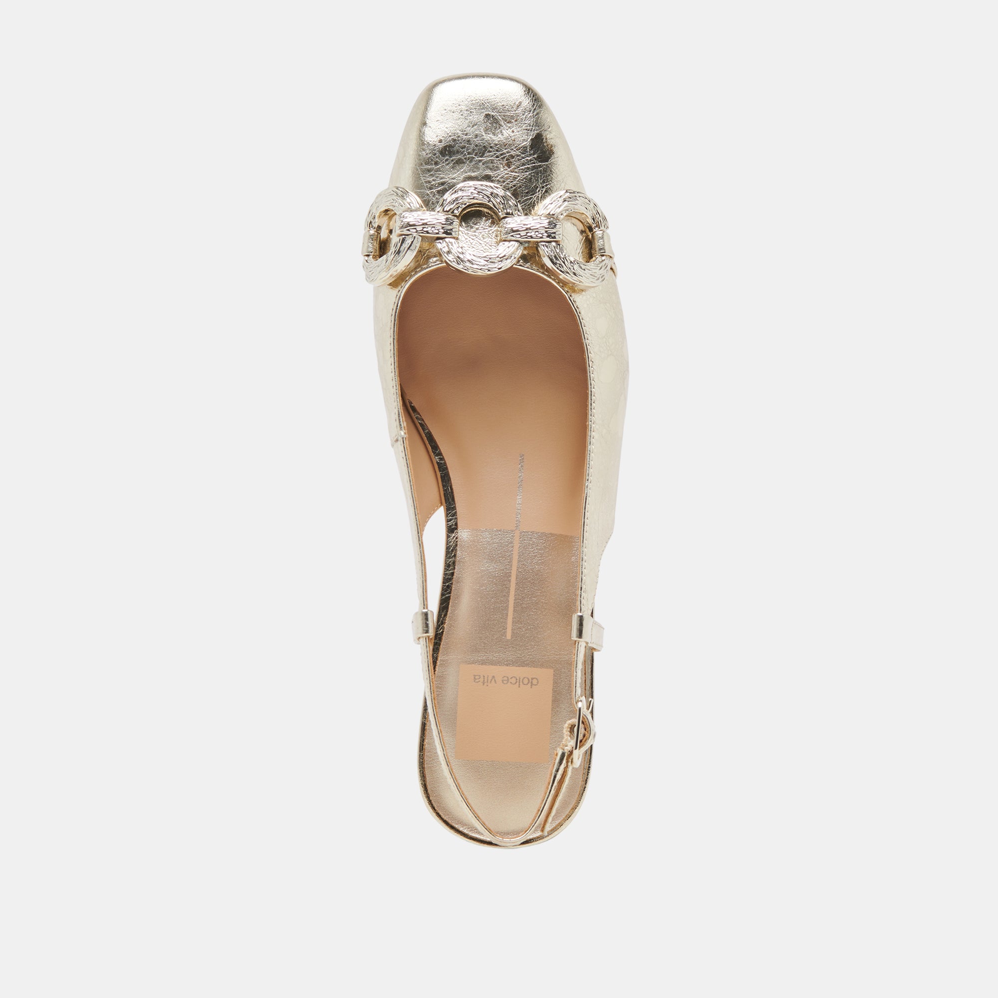 RAMANO FLATS PLATINUM DISTRESSED LEATHER - Women's Comfortable Slip-On Shoes for Casual Wear & Everyday Use