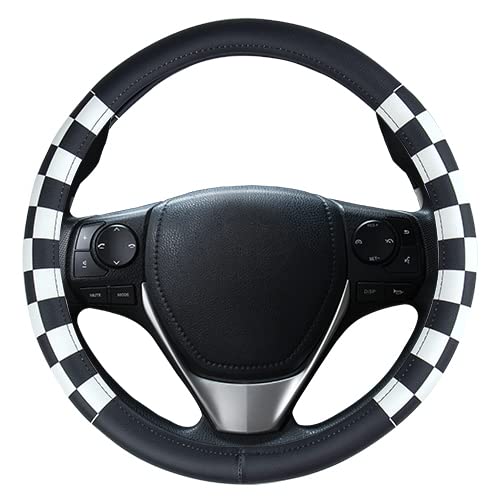 leather Black and White Checkered