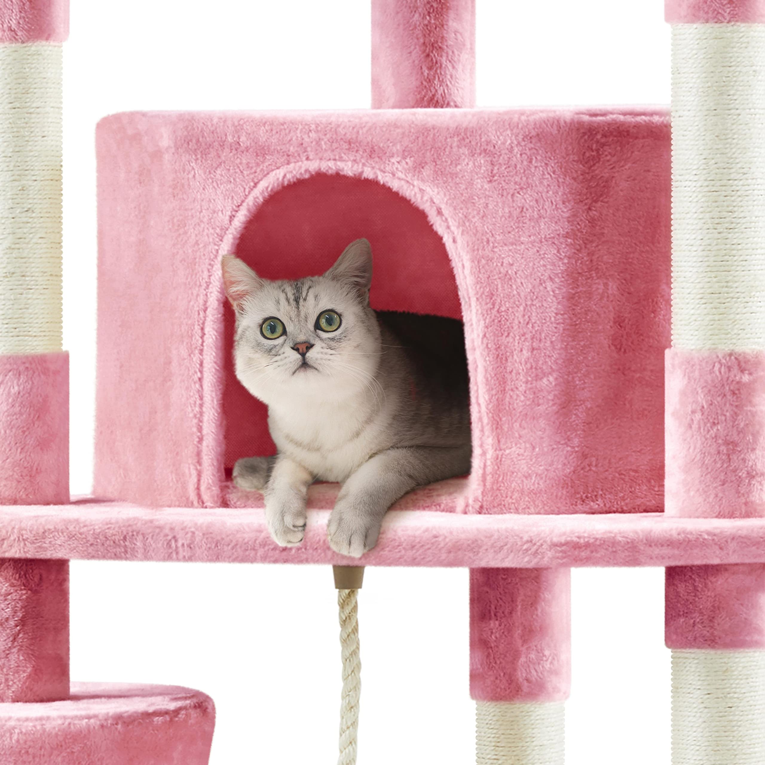 Yaheetech 79 Inch Multi-Level Cat Tree Tower with Scratching Posts - Sturdy Cat Furniture for Indoor Cats & Kittens - Perfect for Play, Climbing, and Relaxing in Your Home or Apartment