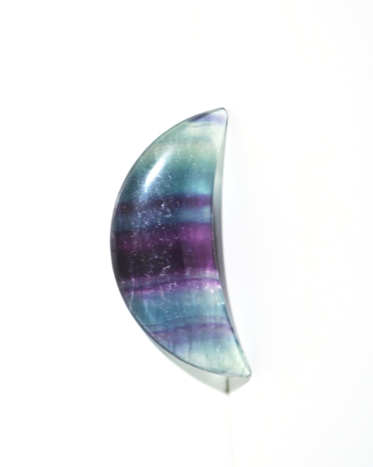 Mini Rainbow Fluorite Moon Crystal - Healing Stone for Meditation, Chakra Balancing & Spiritual Growth | Perfect for Home Decor, Jewelry Making & Gift Giving