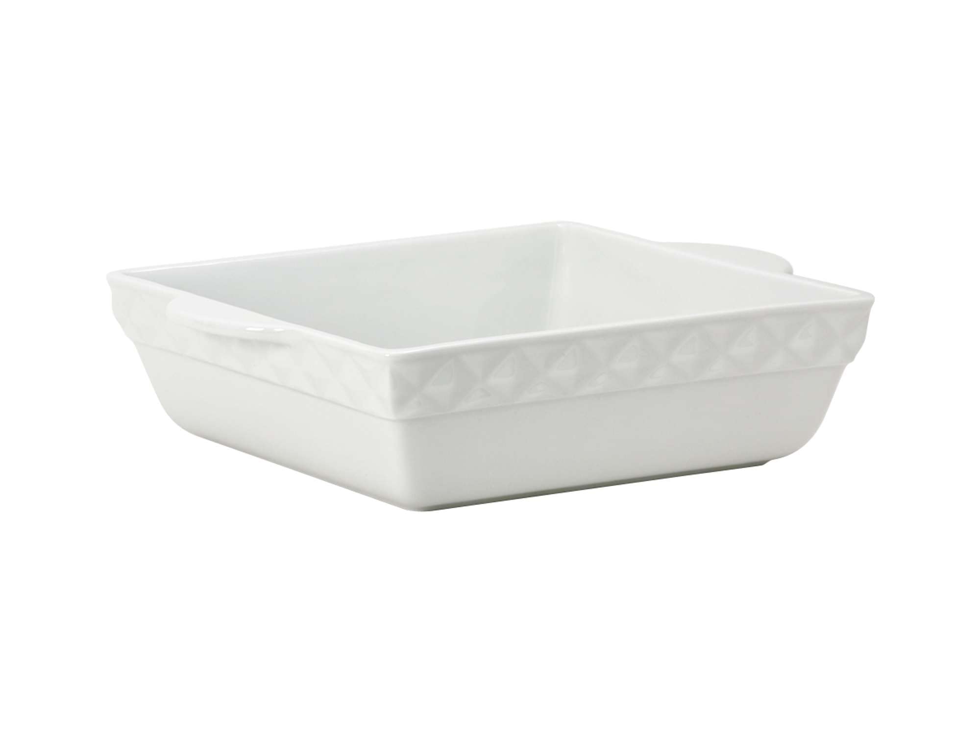 Tuxton DisplayTux Porcelain White Embossed Colored Rim 3.25-Quart Casserole Set of 2 - Scratch & Chip Resistant, Lead & Cadmium Free - Oven, Microwave & Dishwasher Safe - Perfect for Baking, Serving & Entertaining