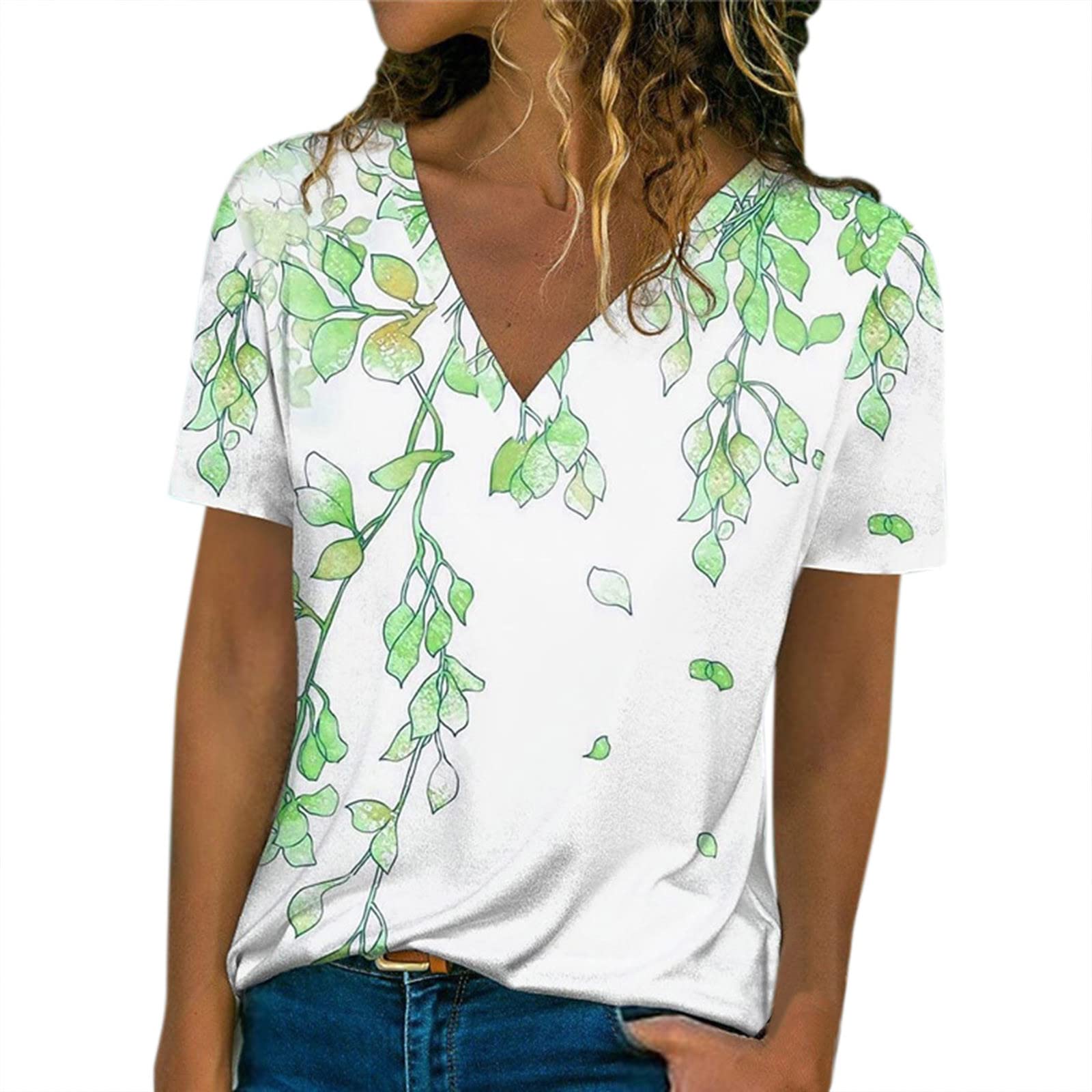 Women's Casual V-Neck T-Shirt with Zipper Design - Short Sleeve Loose Fit Basic Top for Summer | Perfect for Everyday Wear, Outings & Beach Vacations