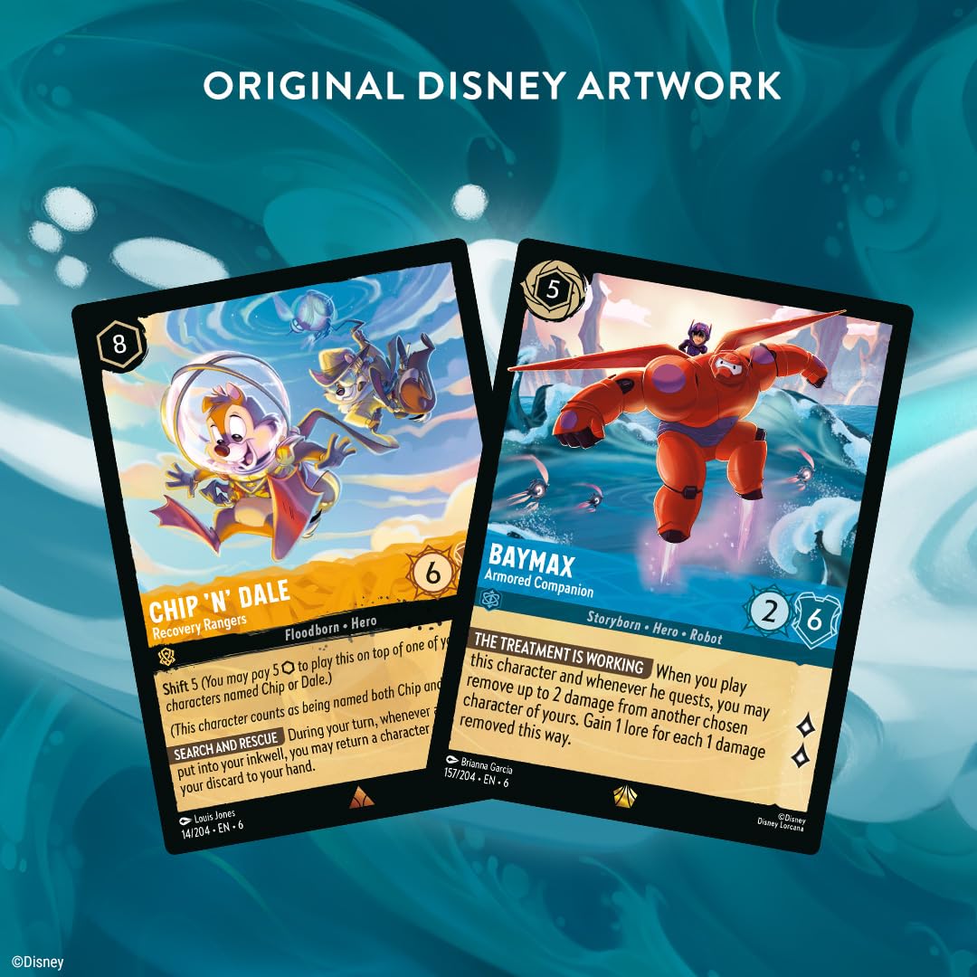 Ravensburger Disney Lorcana TCG: Azurite Sea Booster Pack Display - 24 Packs with 12 Trading Cards Each | Perfect for Collectors & Disney Fans | Ages 8+ | Great for Game Nights, Trading with Friends & Building Your Disney Card Collection