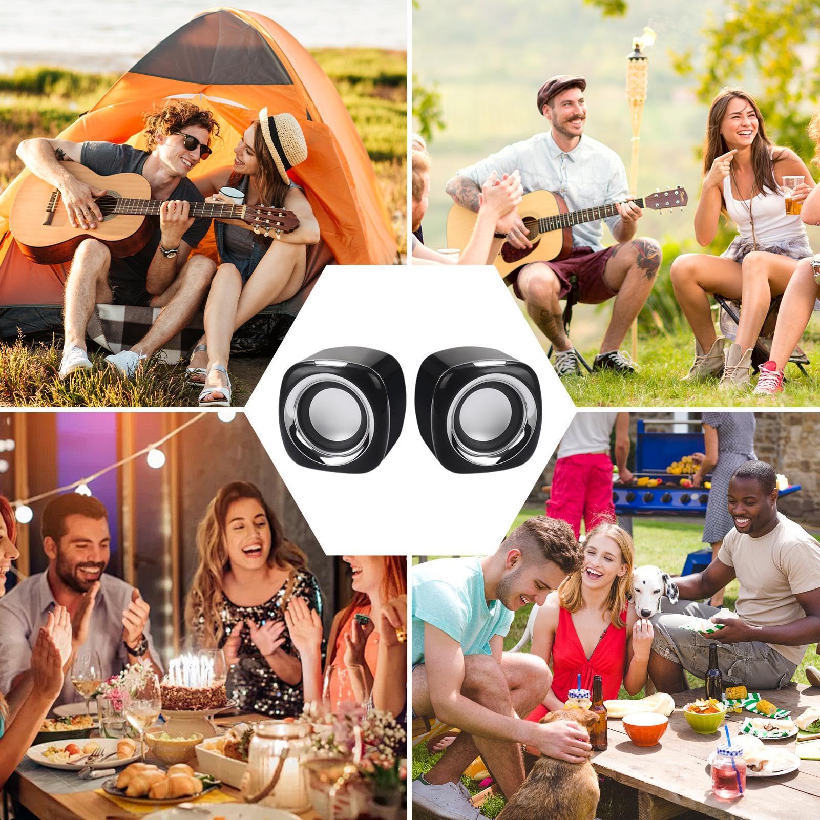 Portable Bluetooth Speaker for Laptop, Desktop, Phone & Tablet - High-Quality Anti-Interference Audio with Clear Sound | Perfect for Home Office, Gaming, Music Streaming & Outdoor Use