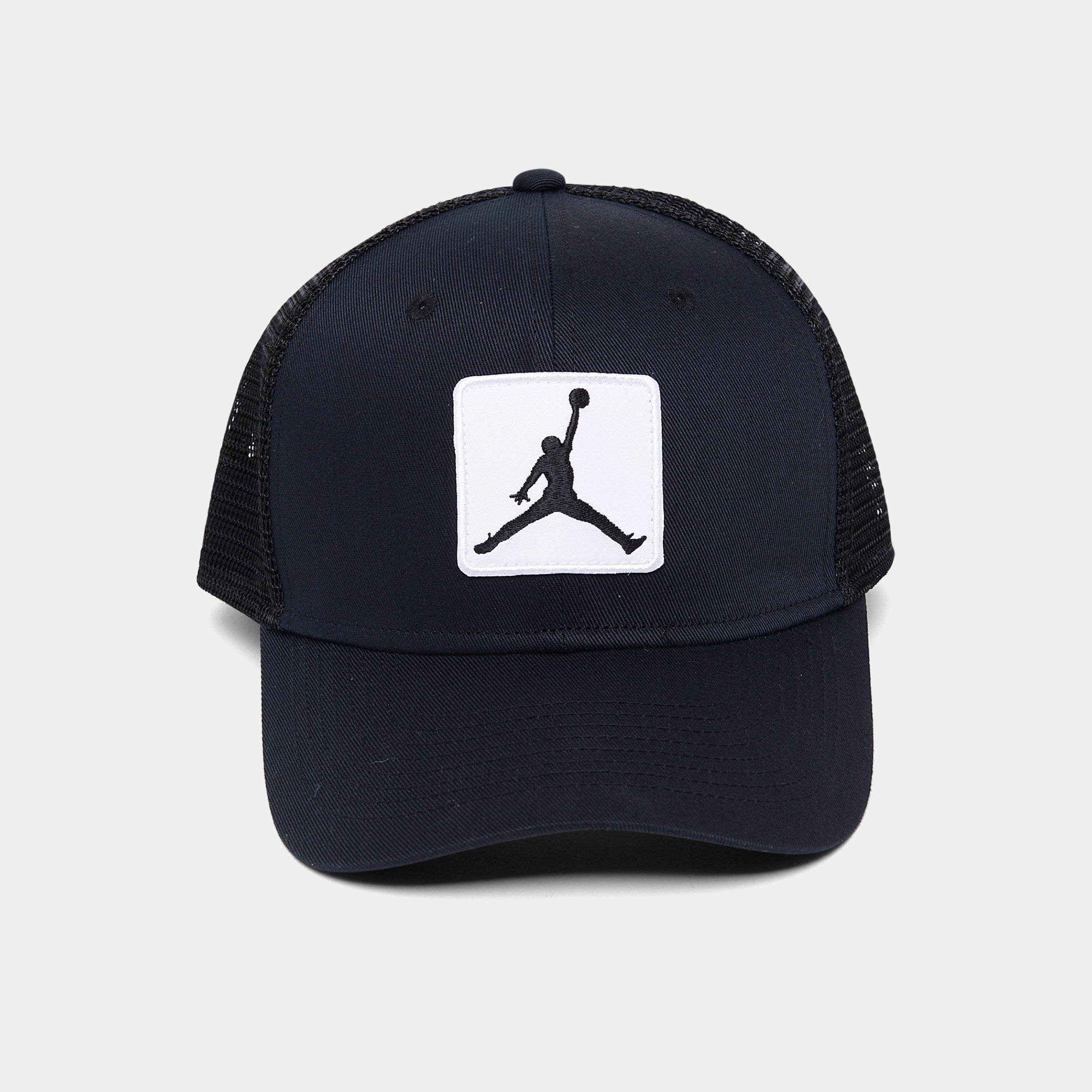 Jordan Rise Jumpman Patch Trucker Cap - Black & White Adjustable Baseball Hat for Men & Women - Perfect for Sports, Casual Wear & Street Fashion