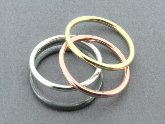 Copper & Brass Oxidized Silver Stackable Rings for Women - Boho Chic Layered Rings for Daily Wear, Stacking, and Gift Giving