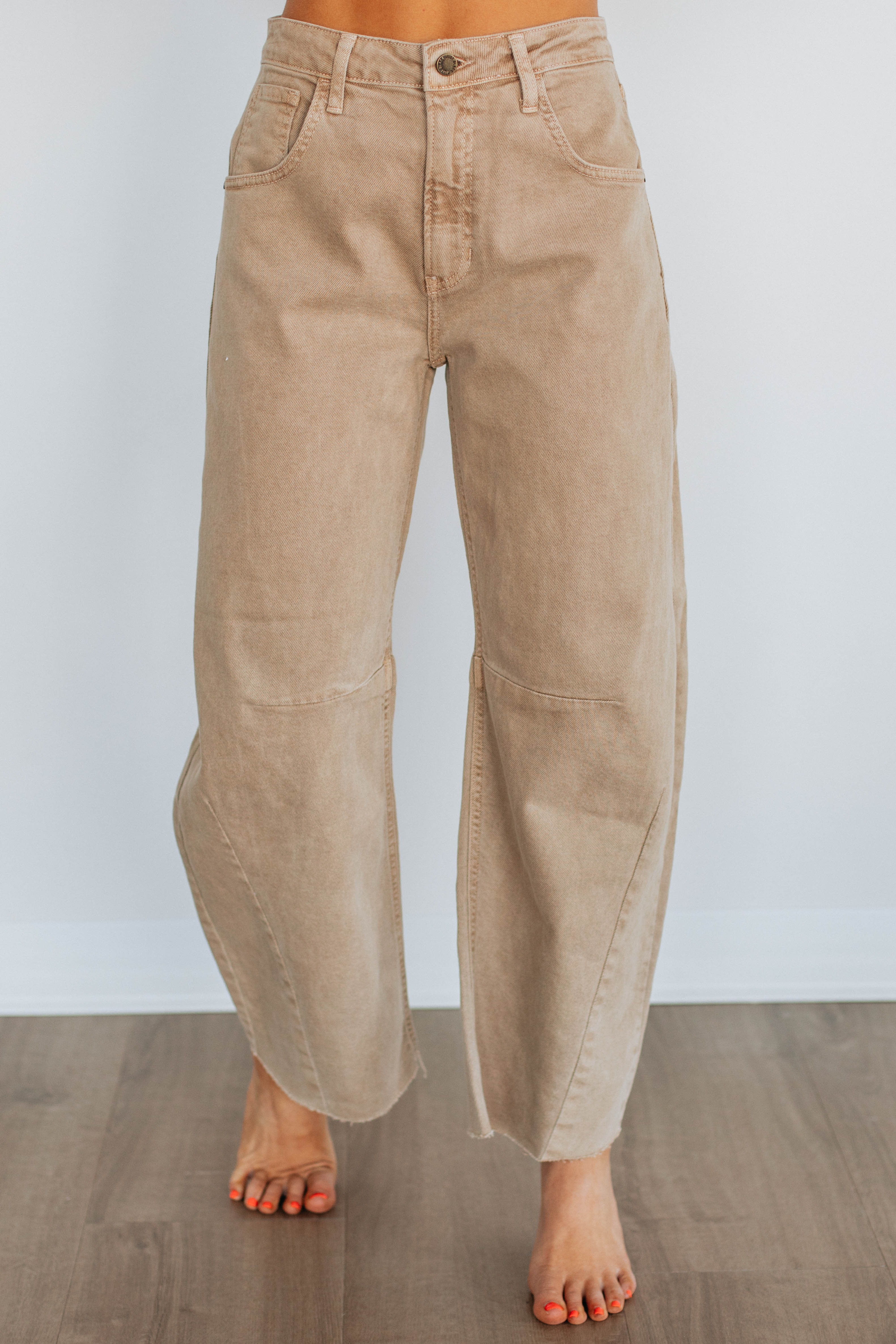 Beatrix JBD Women's High Waist Skinny Jeans in Khaki - Stylish & Comfortable for Casual Wear, Office & Night Out