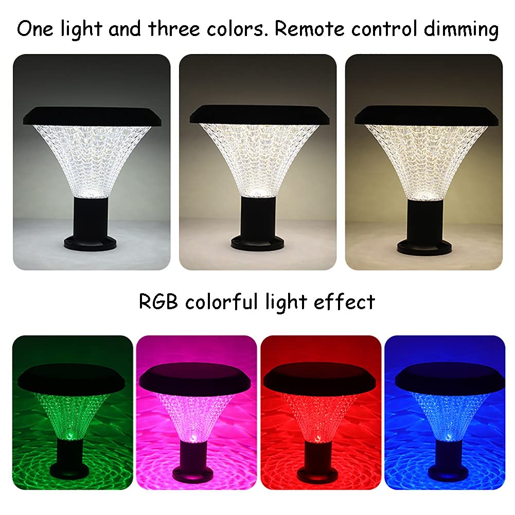 Solar Powered Outdoor Post Lights - Waterproof LED Deck & Garden Pillar Lighting for Fence, Wood Columns & Pathways | Perfect for Patio, Yard & Landscape Decoration at Night