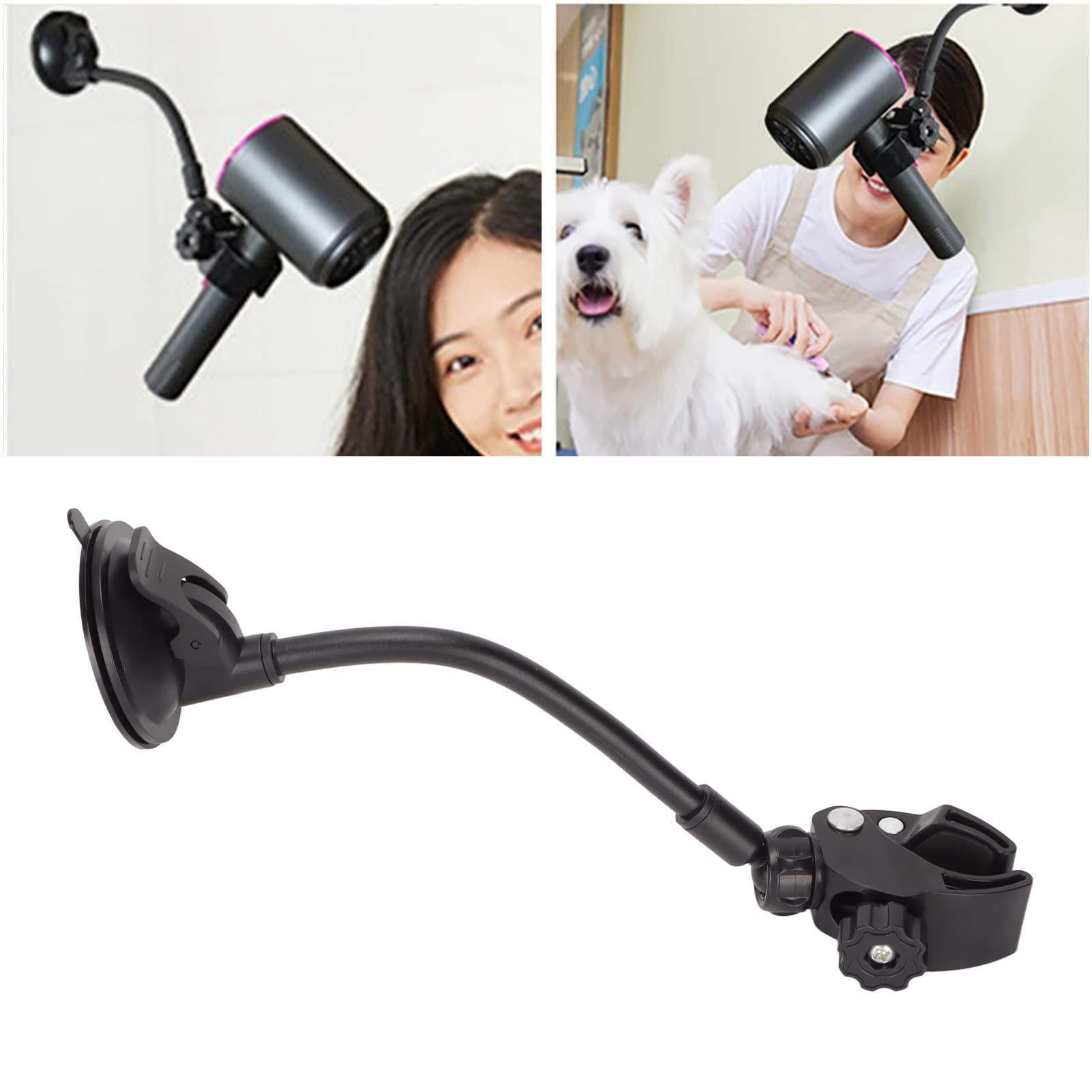 Multifunctional Wall Phone Holder - Hands-Free, Strong Suction, Easy Installation, Durable Plastic Shower Phone Mount for iPhone & Android - Perfect for Bathroom, Kitchen & Car Use