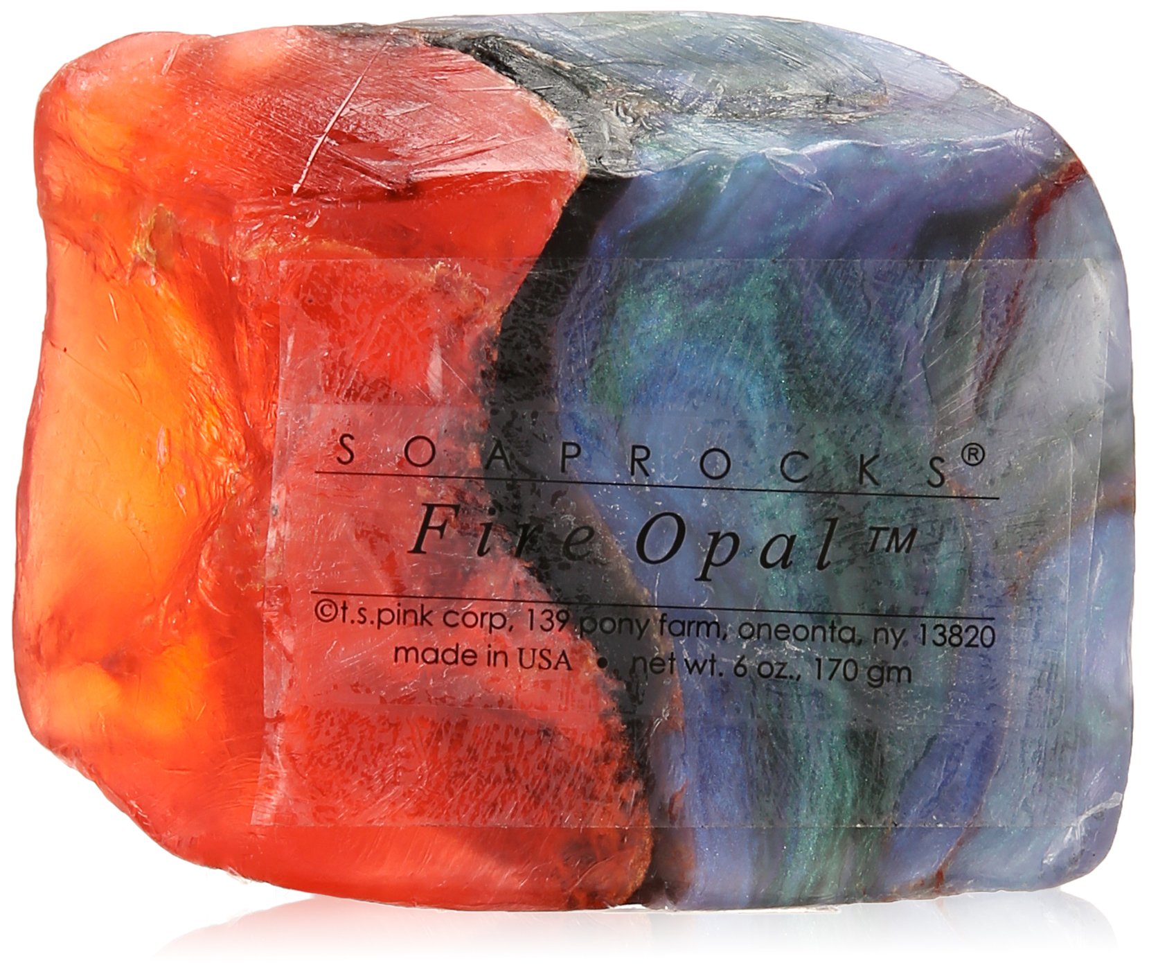 Natural Fire Opal Soap Rock - Handmade Gemstone Soap for Luxury Bath & Spa | Exfoliating & Moisturizing Skin Care Gift for Women & Men