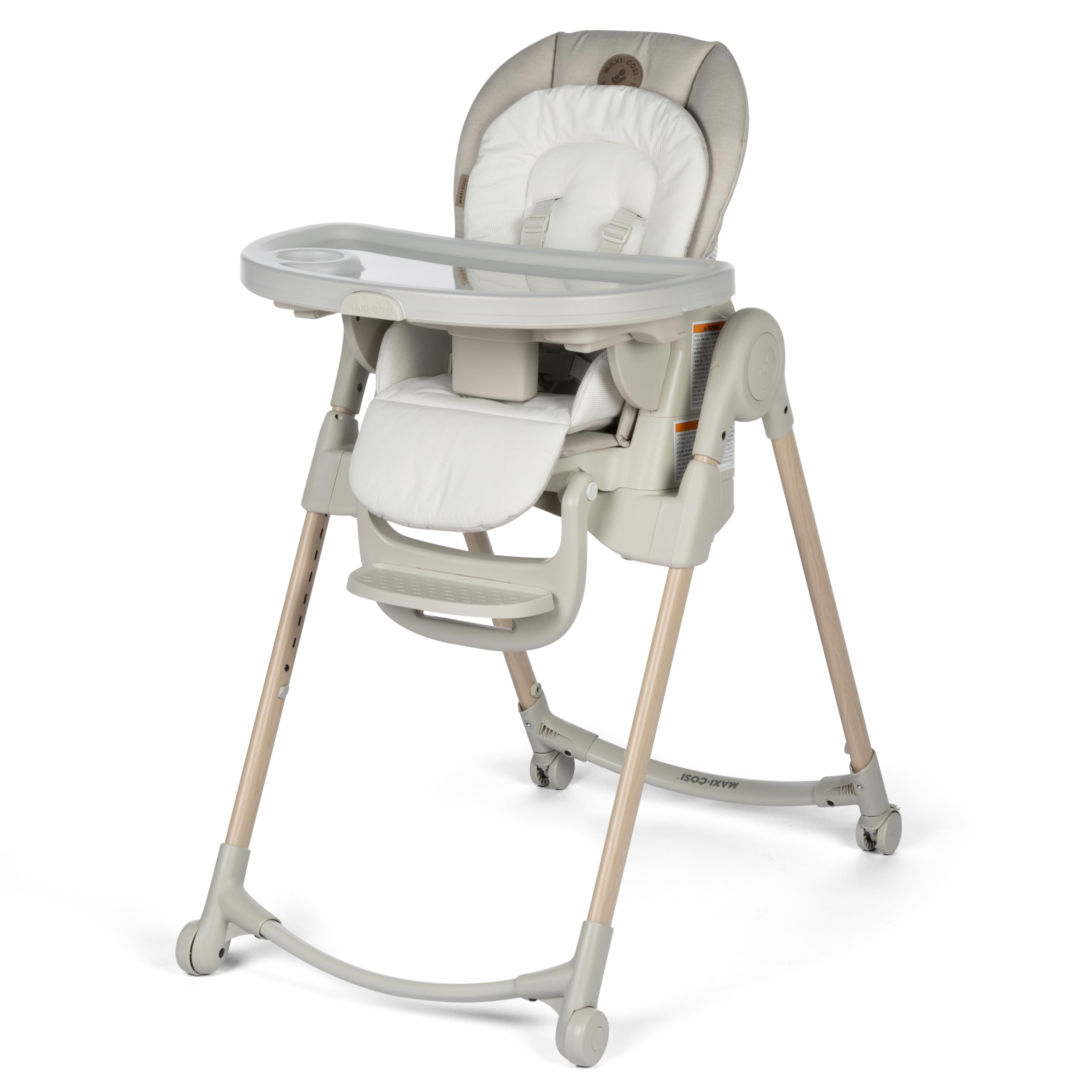 Maxi-Cosi Minla 6-in-1 Foldable High Chair for Babies & Toddlers | Adjustable Height, Convertible Design | Classic Oat Color | Perfect for Dining, Travel & Small Spaces
