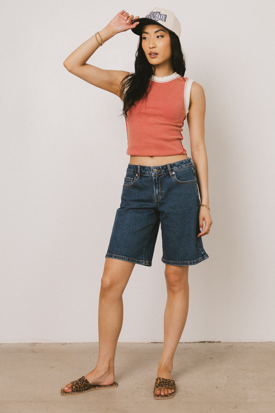 Lilah Reverse Seam Tank Top for Women - Soft Stretch Red Sleeveless Shirt | Casual Summer Outfits & Layering Essentials