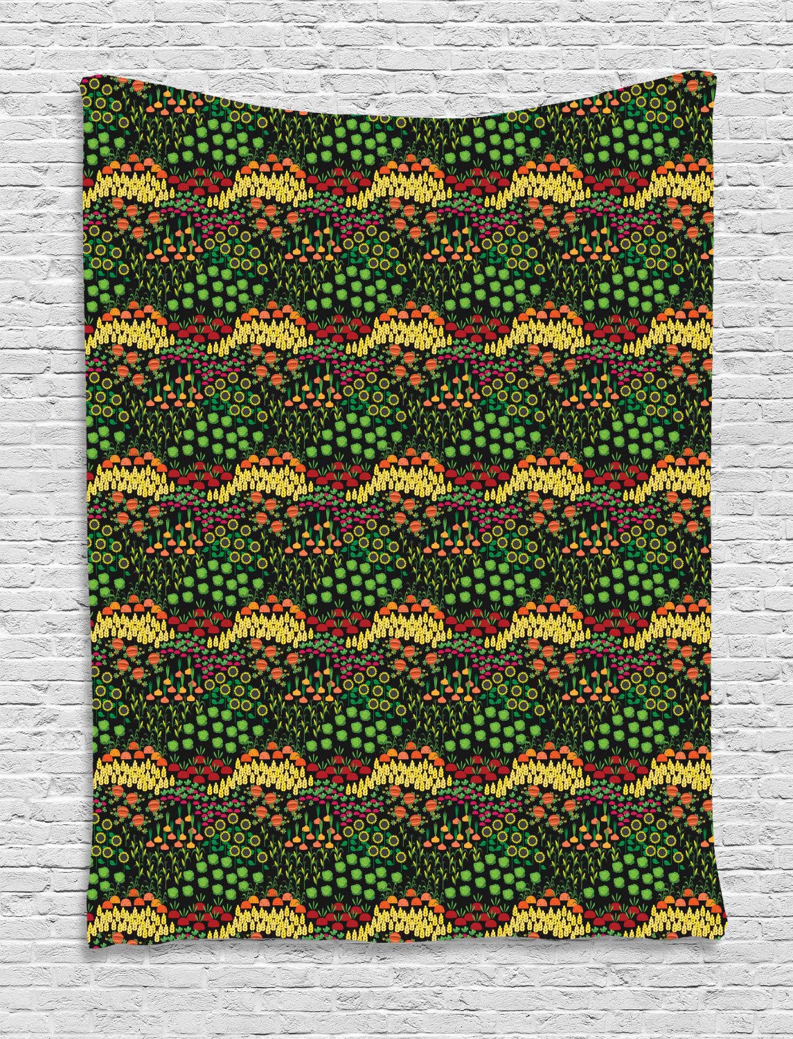 Ambesonne Vegetables Tapestry - Abstract Farm & Nutrition Themed Wall Art Decor for Bedroom, Living Room, Dorm - 60