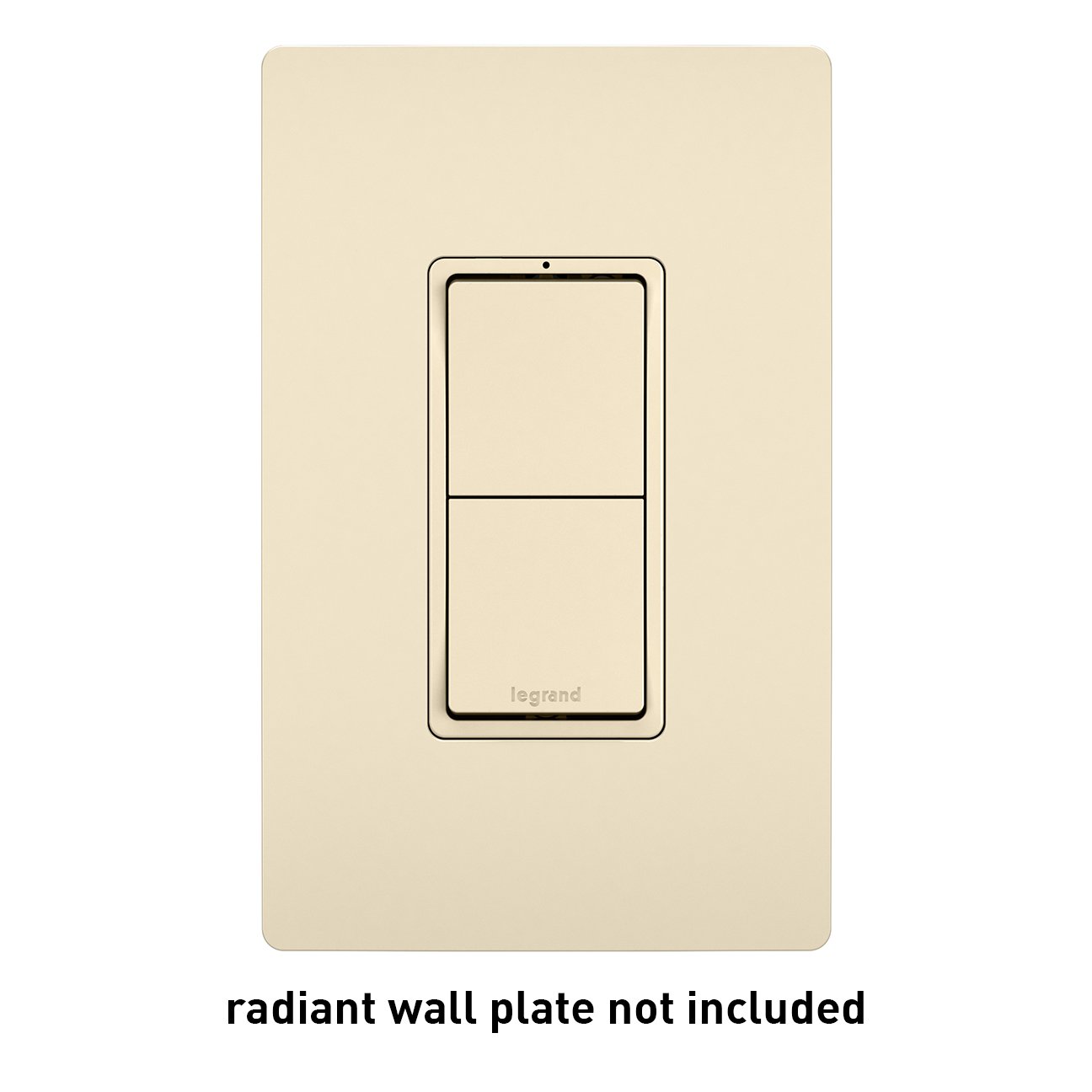 Legrand Radiant 15 Amp Rocker Light Switch - 2 Single-Pole Switches in Light Almond (Pack of 2) - Perfect for Home Lighting Control in Bedrooms, Living Rooms & Hallways
