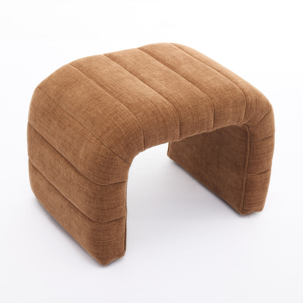 Blake Fabric Low Bench - Modern Upholstered Storage Ottoman for Living Room, Bedroom & Entryway - Soft Velvet Seat with Sturdy Wooden Legs - Perfect for Extra Seating & Stylish Home Decor