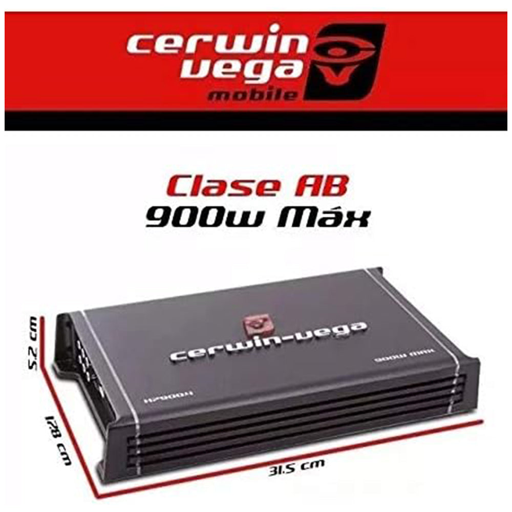 Cerwin Vega H7900.4 900W Max (360W RMS) HED 7 Series 4 Channel Car Amplifier - High Power Audio System for Cars, Trucks & SUVs - Perfect for Upgrading Your Vehicle Sound System