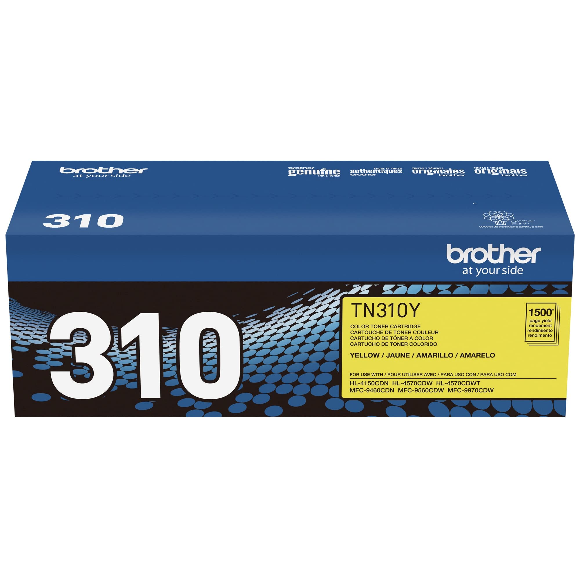Brother TN310Y Genuine Yellow Toner Cartridge - High-Quality Replacement for Brother Color Laser Printers - Perfect for Home Office & Small Business Printing Needs