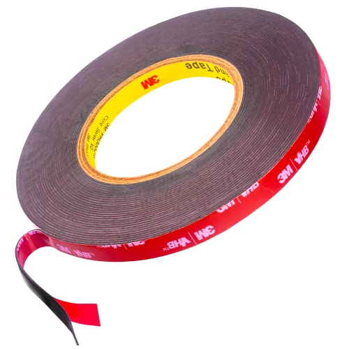 3M Heavy Duty Double Sided Tape - 36.5FT Length x 0.4 Inch Width - Strong Adhesive Waterproof Mounting Tape for Cars, Home Decor, Office Use - Perfect for Hanging Pictures, Securing Rugs & DIY Projects