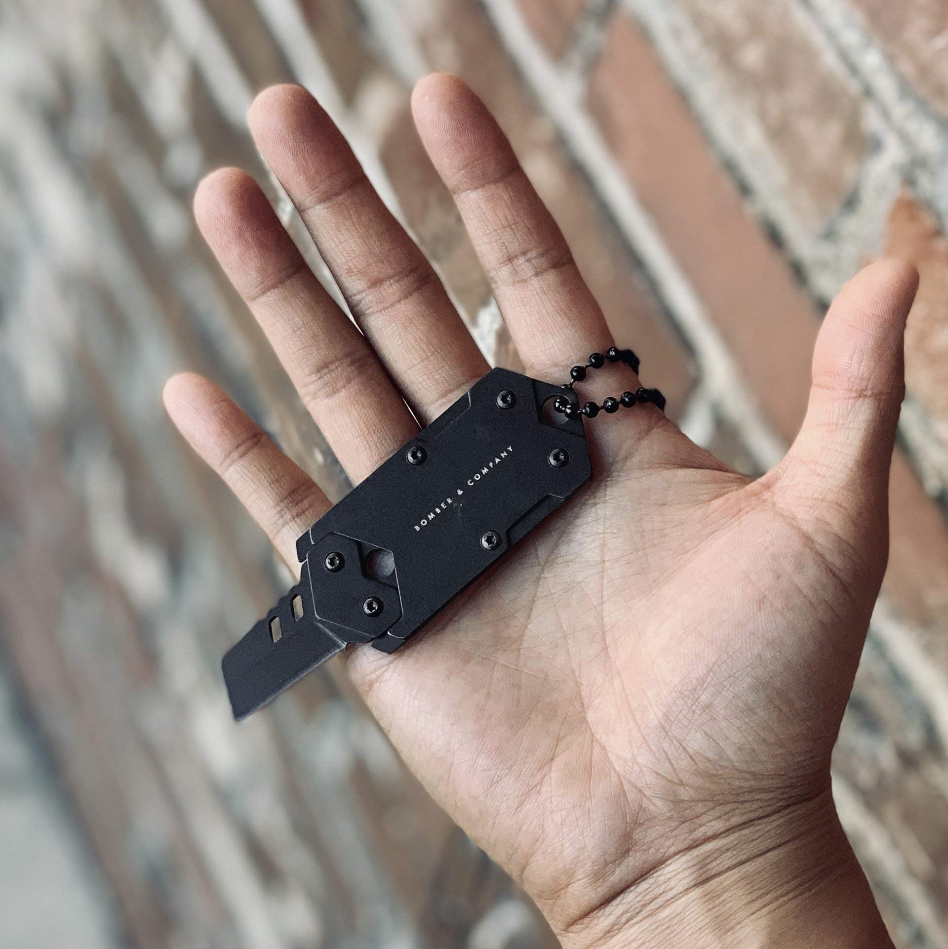 ZCYINGQ B-2 Military Dog Tag Knife - Stainless Steel Survival Knife with Neck Chain - Perfect for Outdoor Camping, Hiking, and Emergency Preparedness