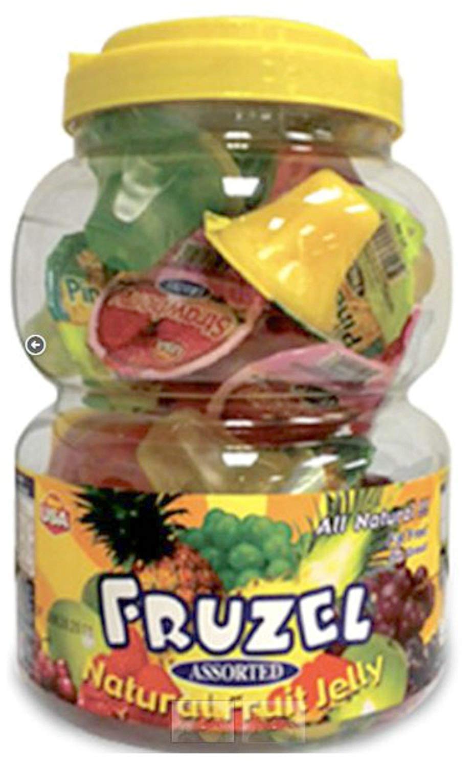 Fruzel Assorted Natural Fruit Juice Jelly Cups 51oz (1.5kg) - Pack of 2 | Healthy Snack for Kids & Adults | Perfect for Lunch Boxes, Parties & On-the-Go Treats
