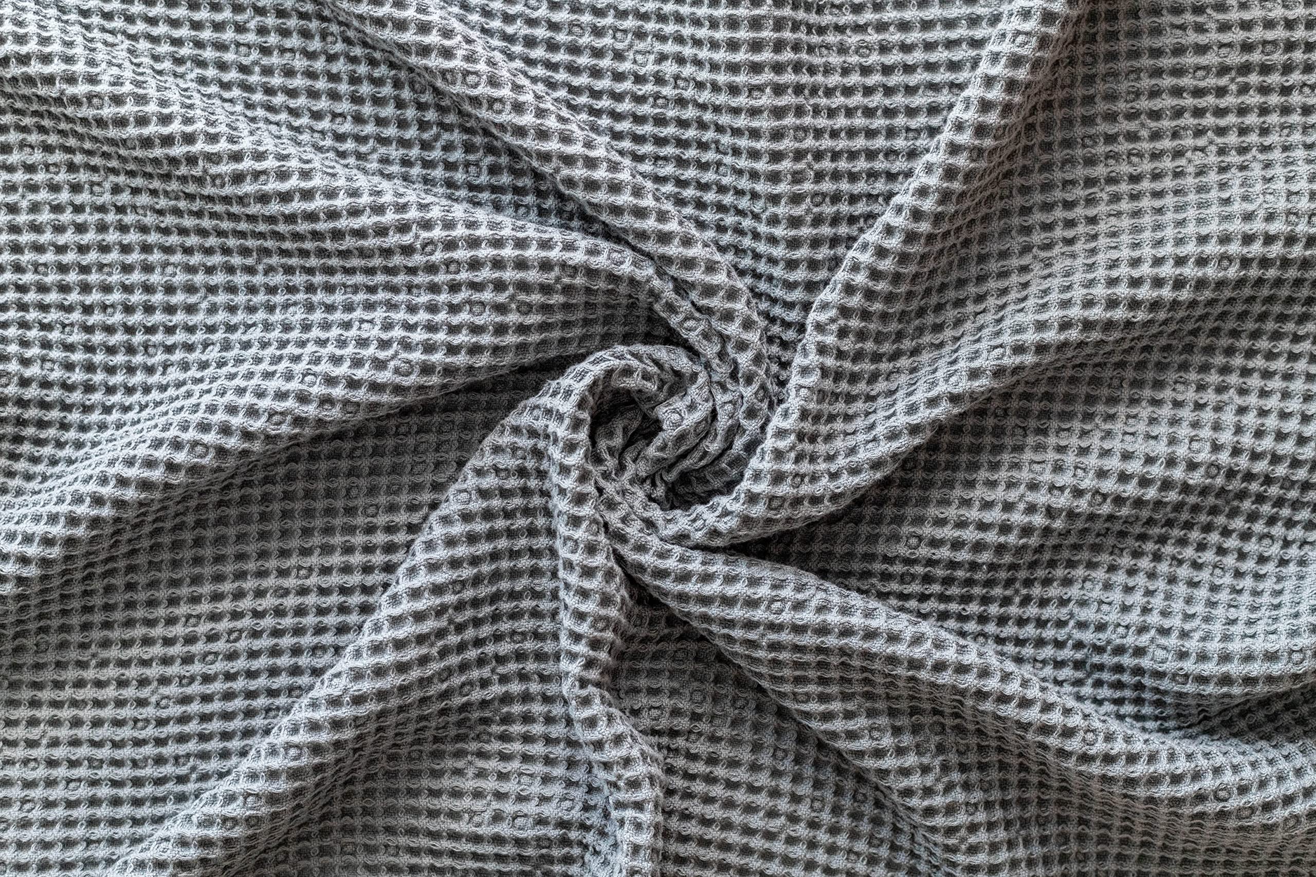 Soft Cotton Gray Baby Waffle Blanket - 100% Organic Breathable Waffle Knit Baby Blanket 36
