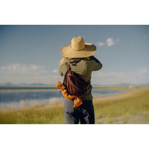 Peak Design Outdoor Sling 7L Eclipse - Waterproof Camera Bag for Travel & Hiking - Compact Crossbody Backpack for DSLR, Mirrorless & Photography Gear (Black) - Perfect for Adventure, Commuting & Everyday Use